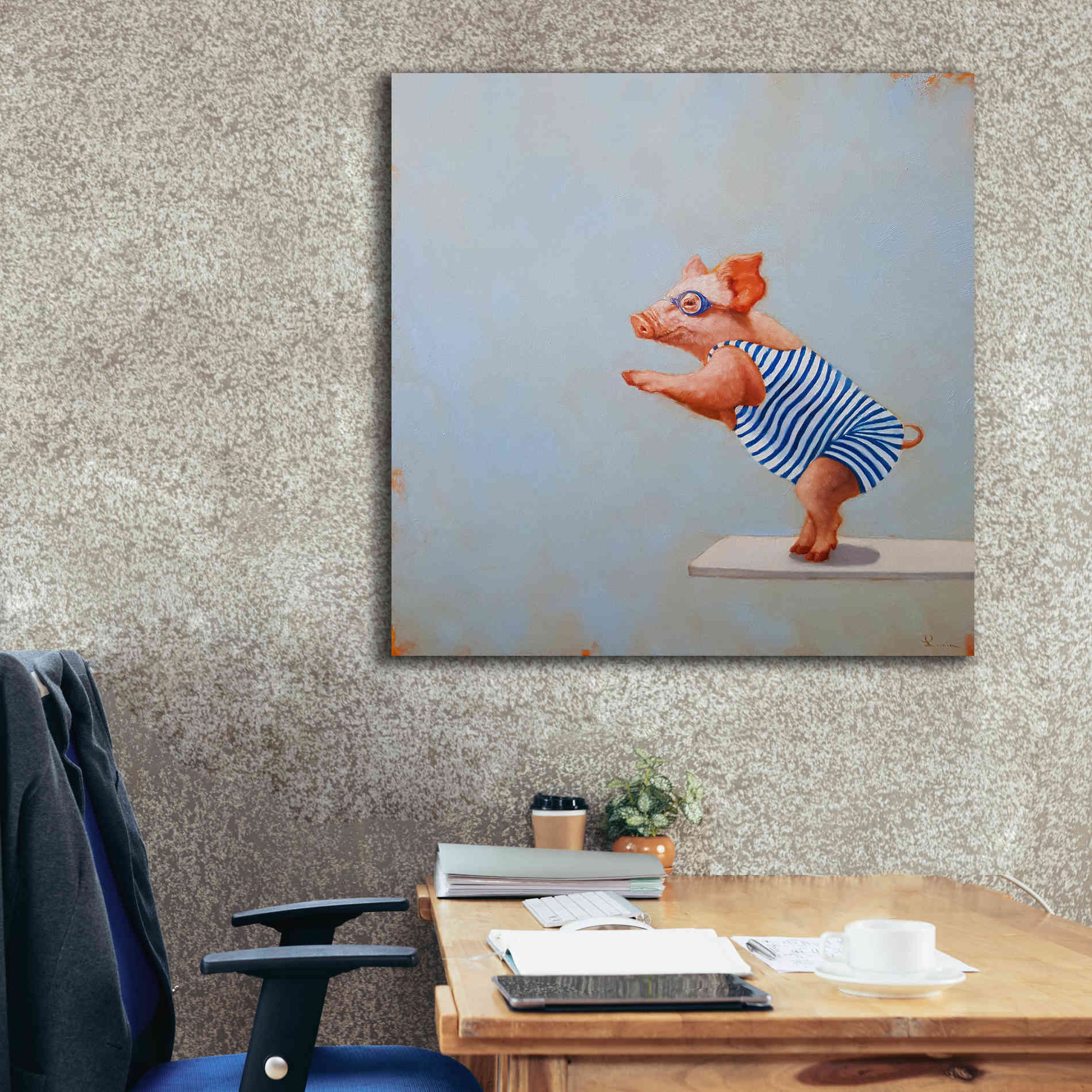 'The Plunge' by Lucia Heffernan, Canvas Wall Art,37x37