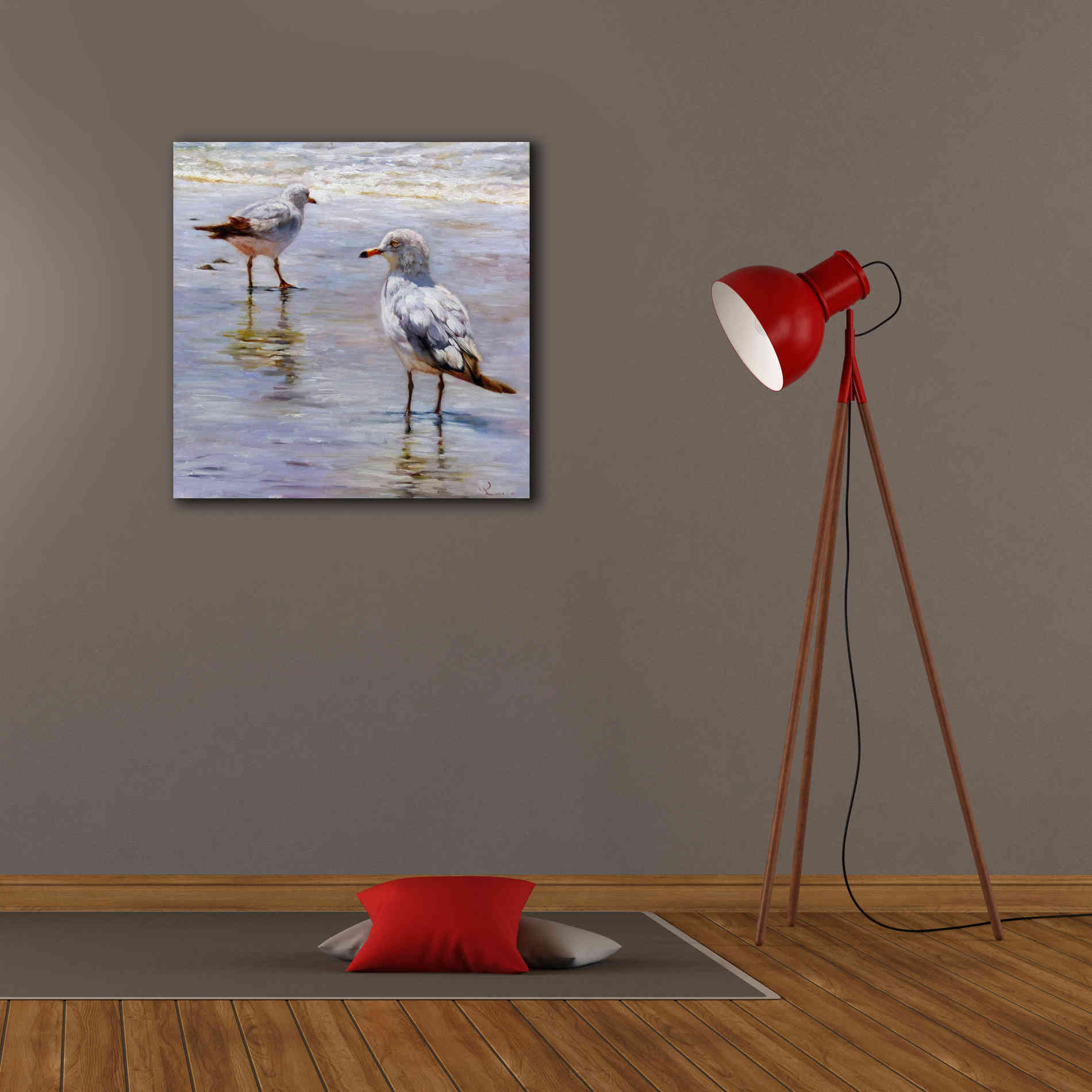 'Waders' by Lucia Heffernan, Canvas Wall Art,26x26