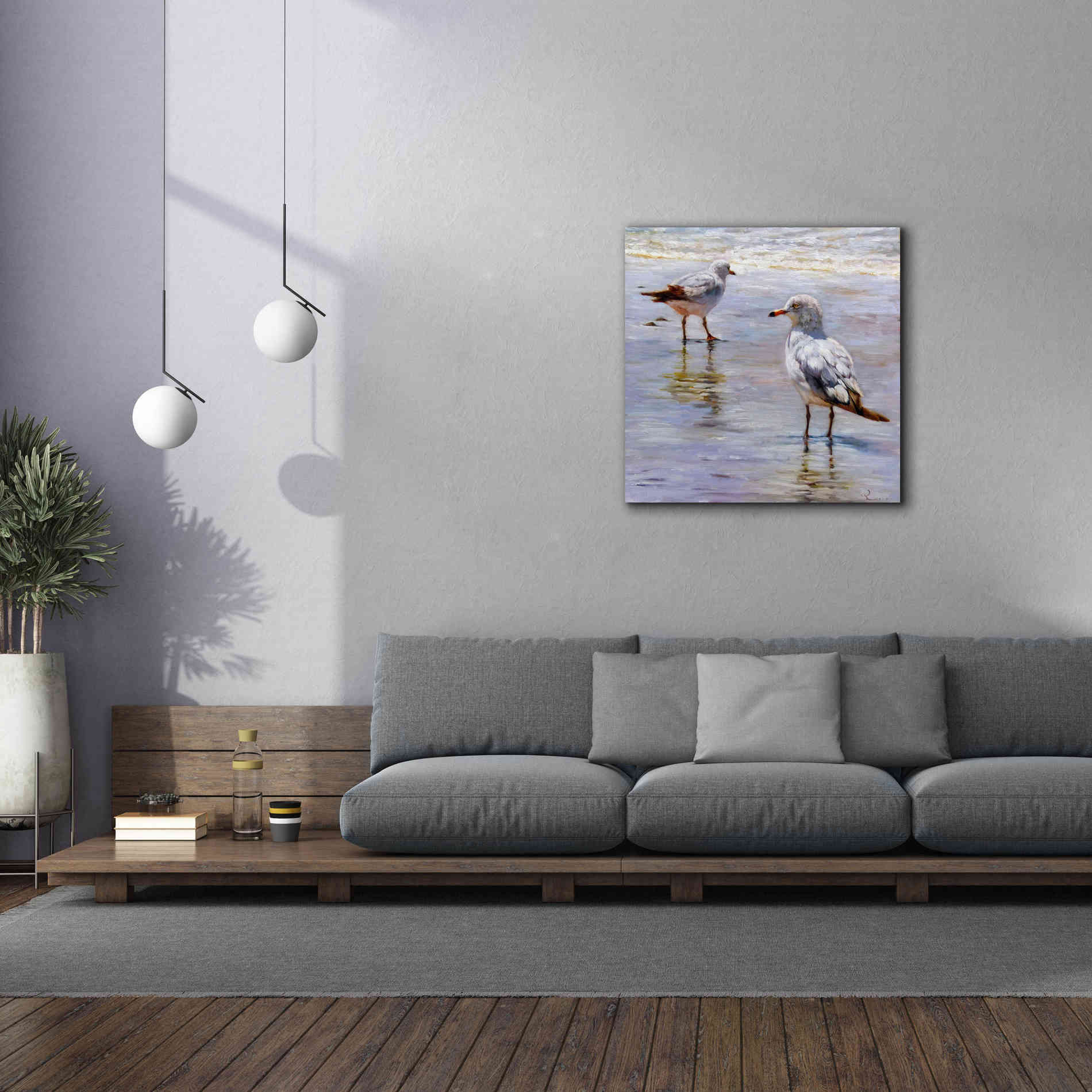 'Waders' by Lucia Heffernan, Canvas Wall Art,37x37