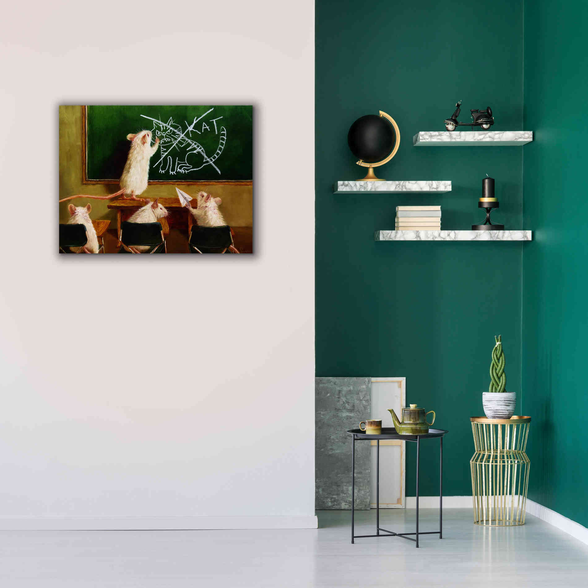 'When the Cat Is Away' by Lucia Heffernan, Canvas Wall Art,34x26