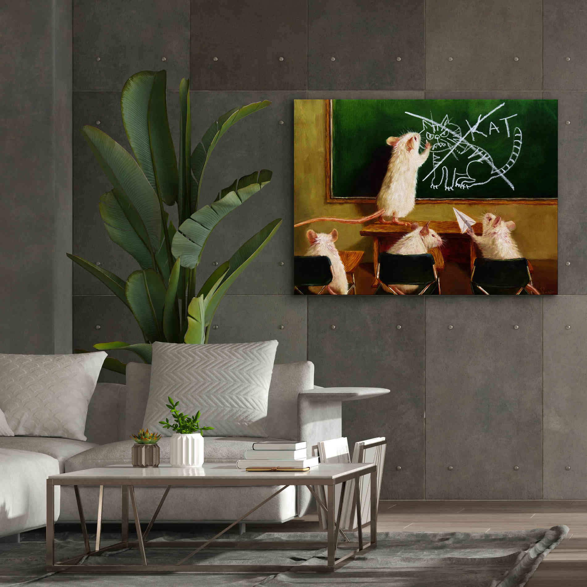 'When the Cat Is Away' by Lucia Heffernan, Canvas Wall Art,54x40