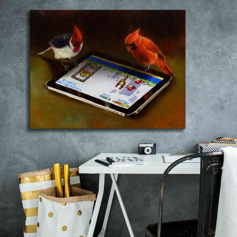 Image of 'Angry Birds' by Lucia Heffernan, Canvas Wall Art,34x26