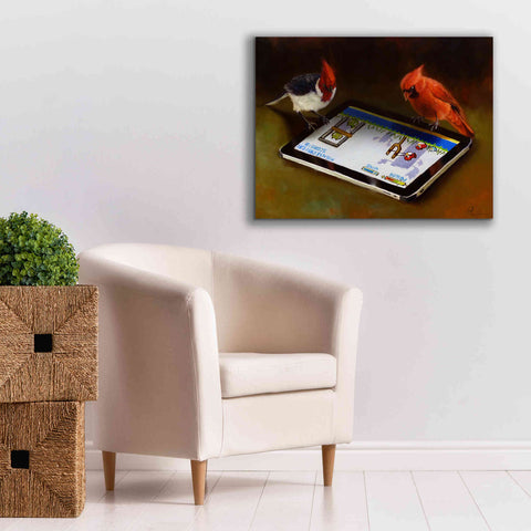 Image of 'Angry Birds' by Lucia Heffernan, Canvas Wall Art,34x26