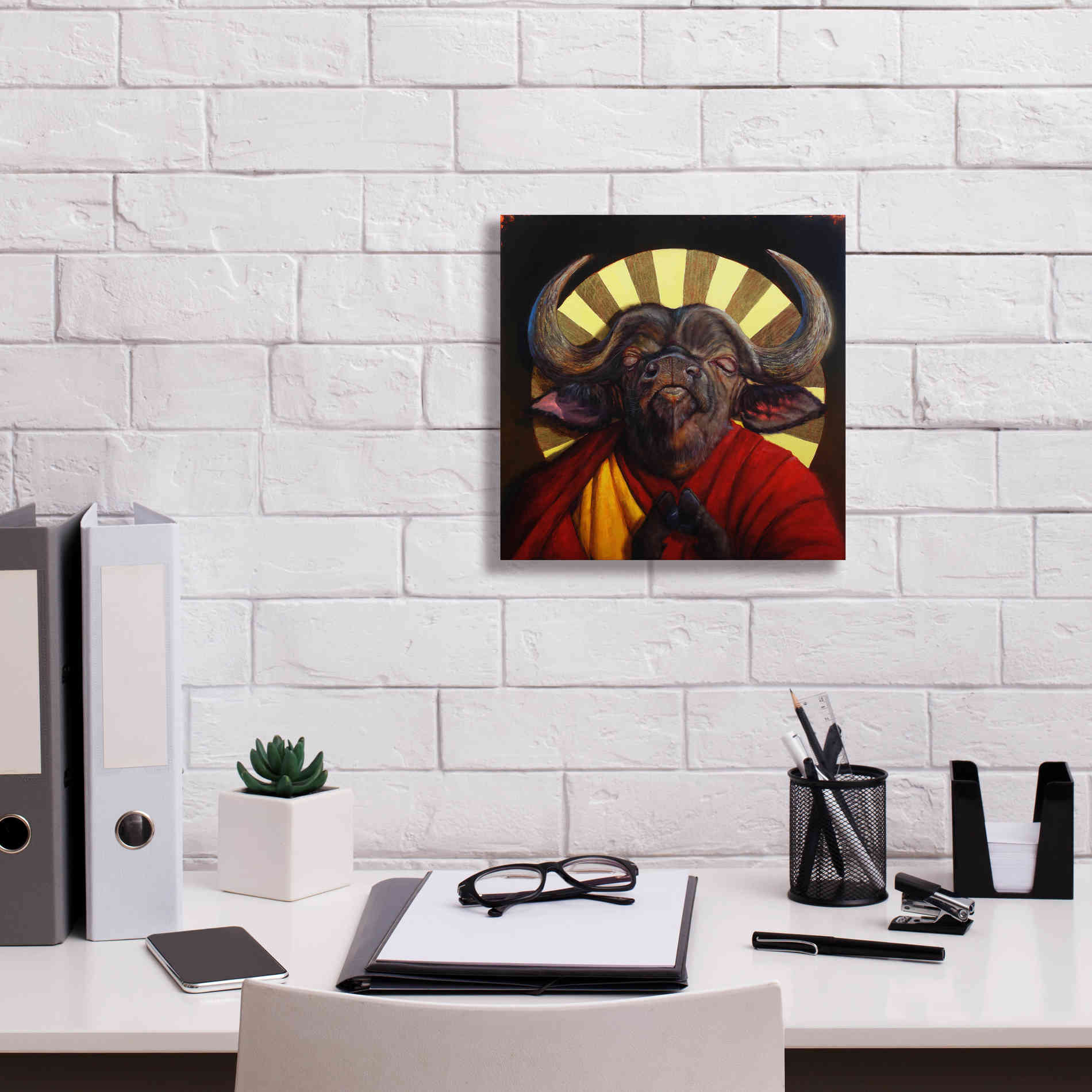 'Holy Cow II' by Lucia Heffernan, Canvas Wall Art,12x12