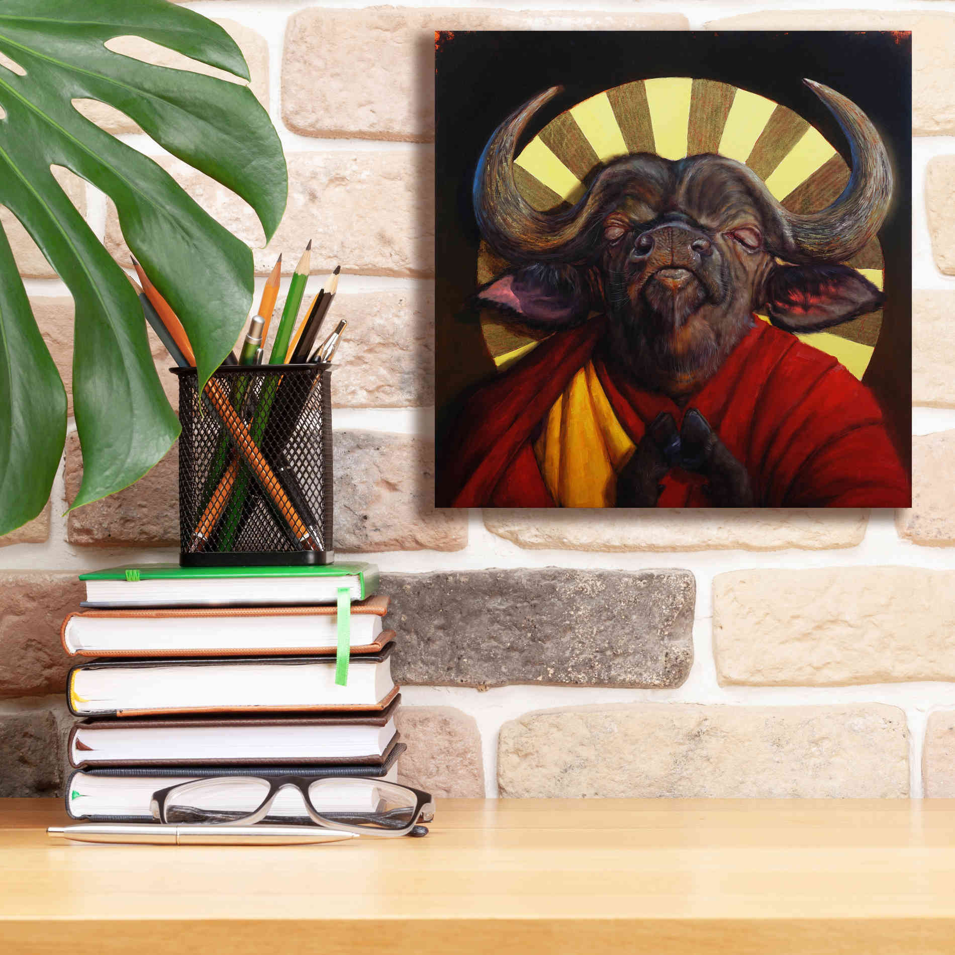 'Holy Cow II' by Lucia Heffernan, Canvas Wall Art,12x12