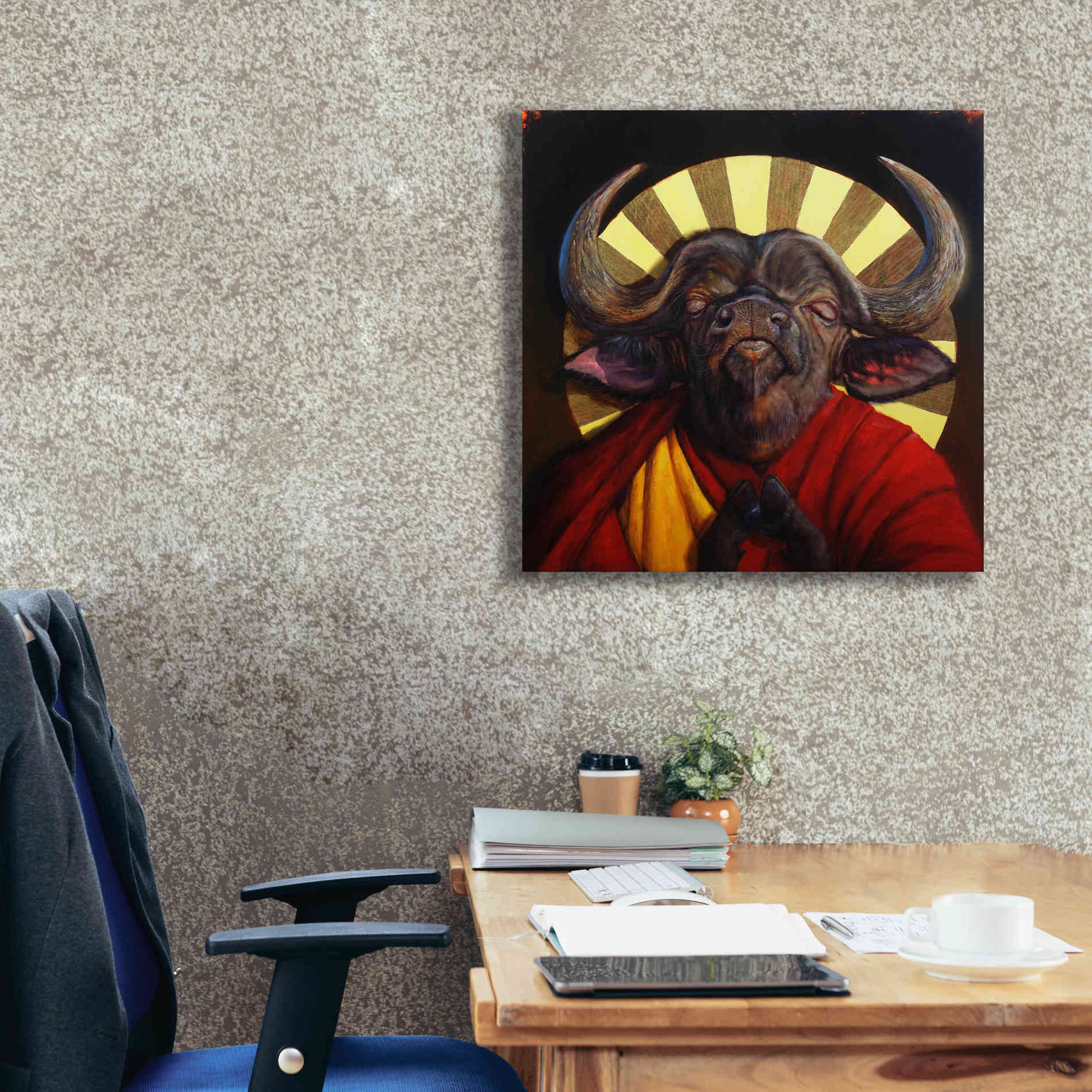 'Holy Cow II' by Lucia Heffernan, Canvas Wall Art,26x26