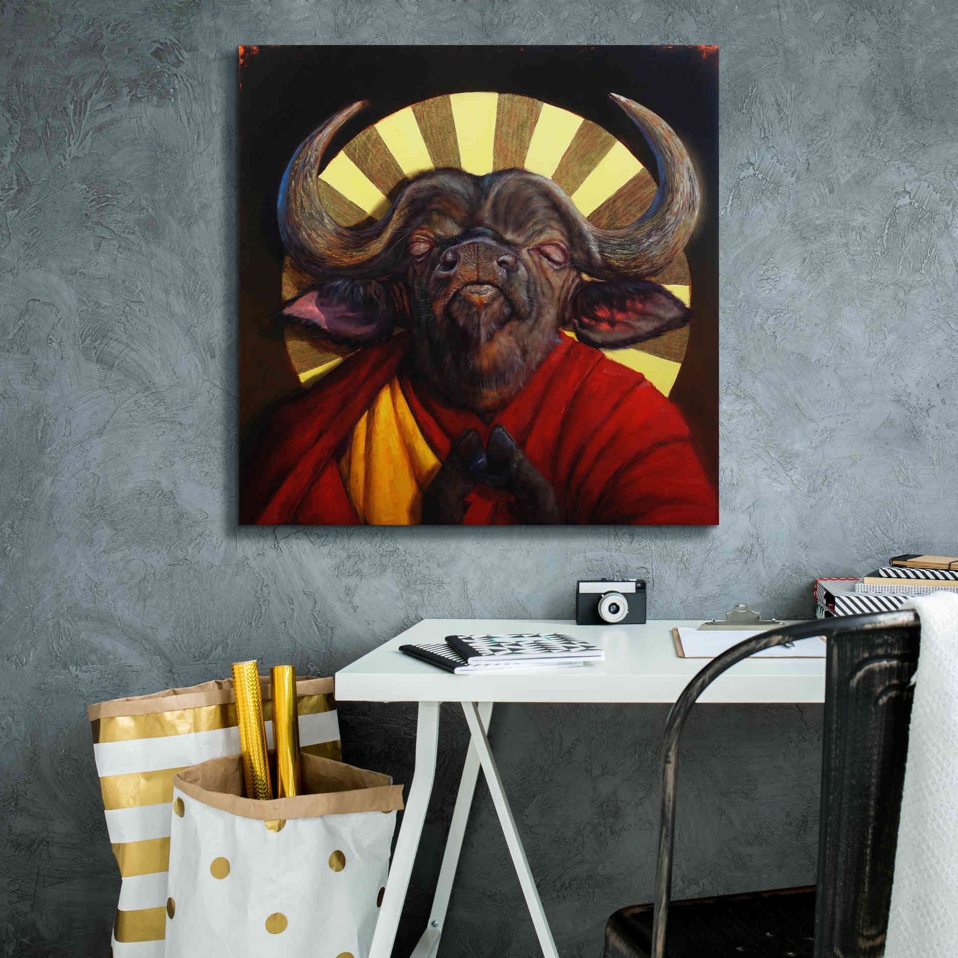'Holy Cow II' by Lucia Heffernan, Canvas Wall Art,26x26