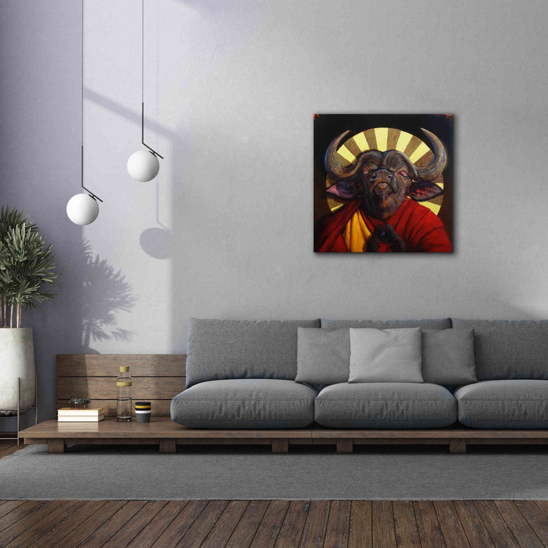 'Holy Cow II' by Lucia Heffernan, Canvas Wall Art,37x37