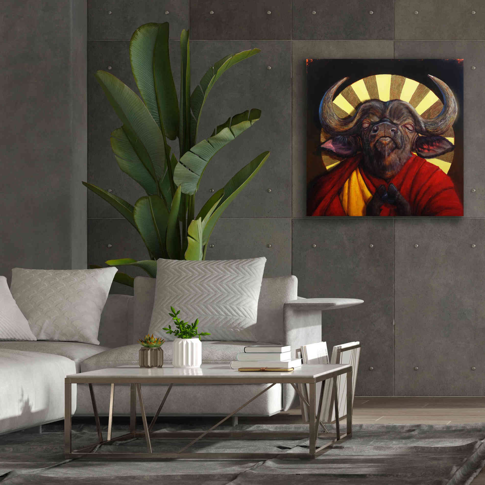 'Holy Cow II' by Lucia Heffernan, Canvas Wall Art,37x37