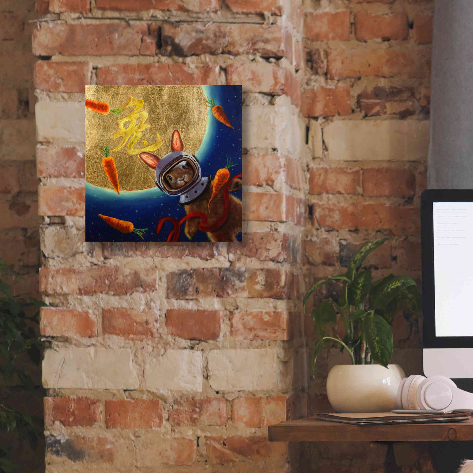 'Journey to the Moon' by Lucia Heffernan, Canvas Wall Art,12x12