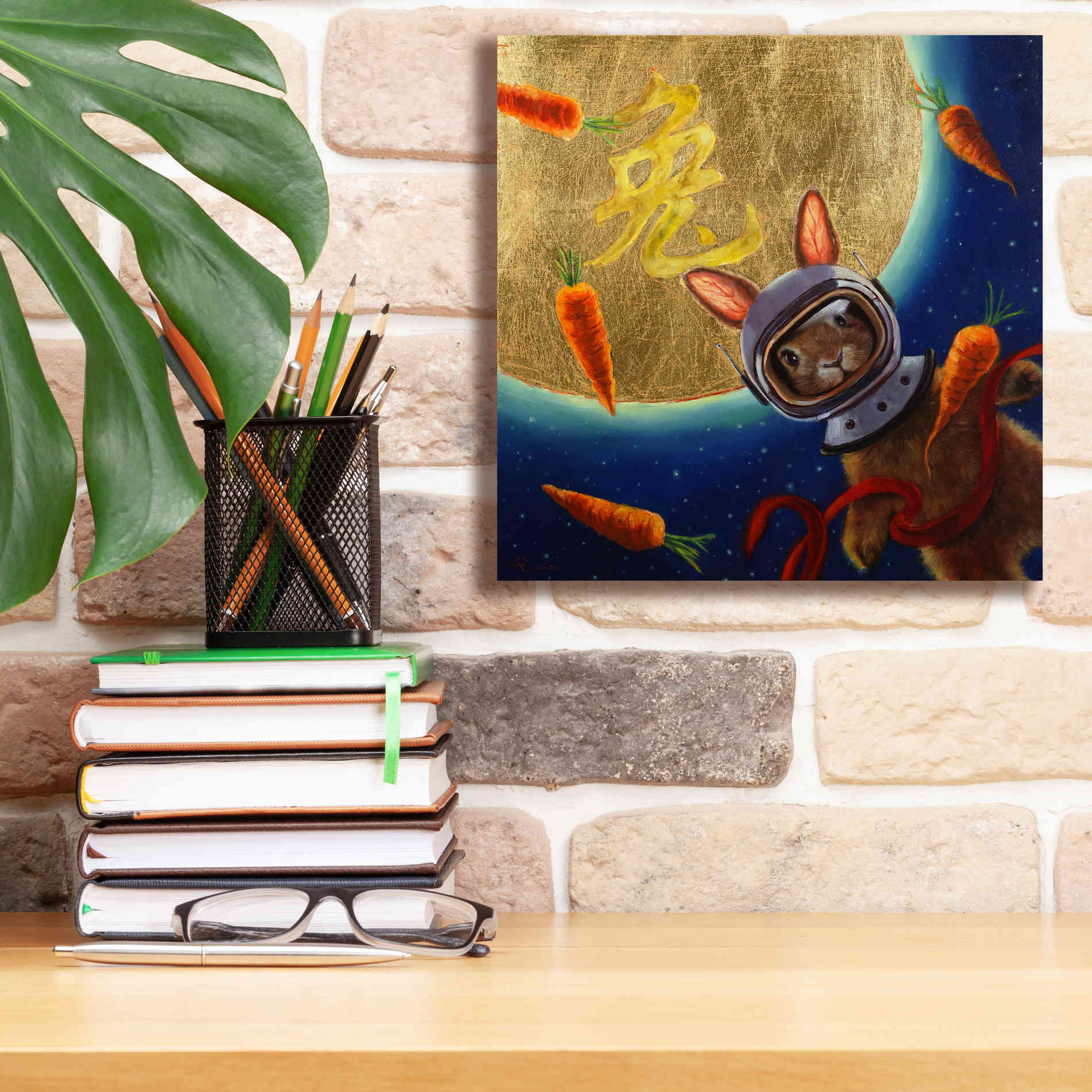 'Journey to the Moon' by Lucia Heffernan, Canvas Wall Art,12x12