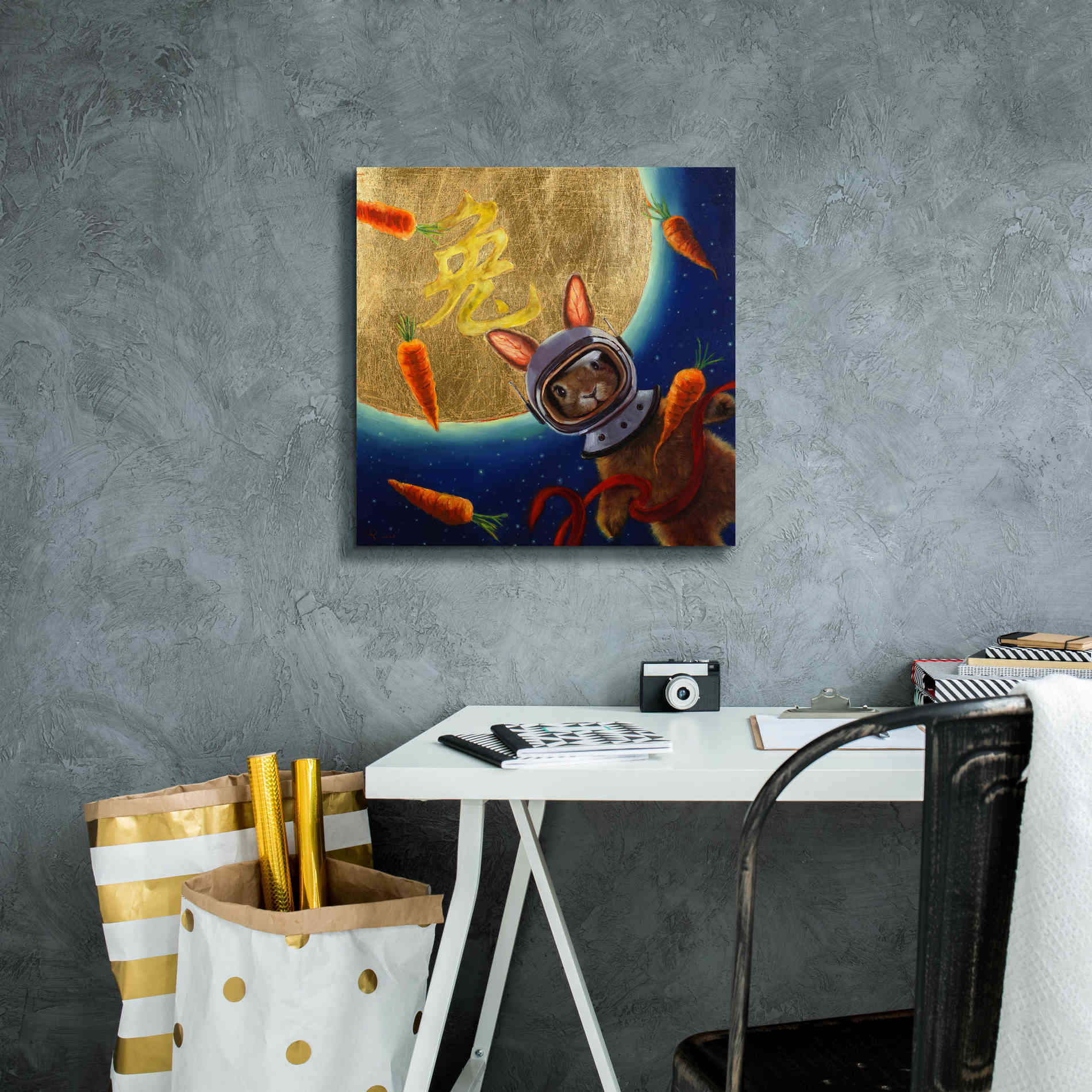 'Journey to the Moon' by Lucia Heffernan, Canvas Wall Art,18x18