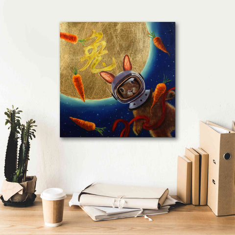 Image of 'Journey to the Moon' by Lucia Heffernan, Canvas Wall Art,18x18