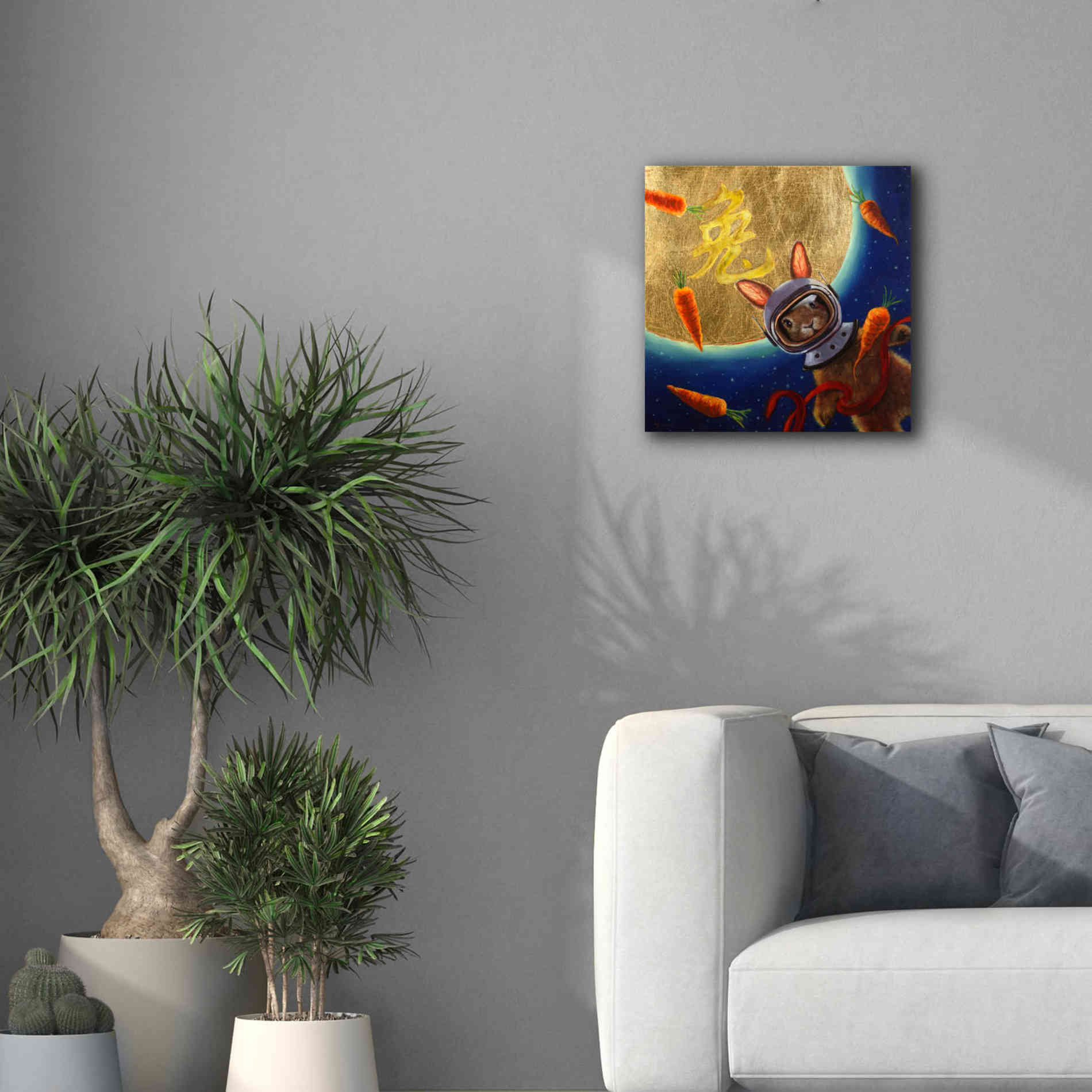 'Journey to the Moon' by Lucia Heffernan, Canvas Wall Art,18x18