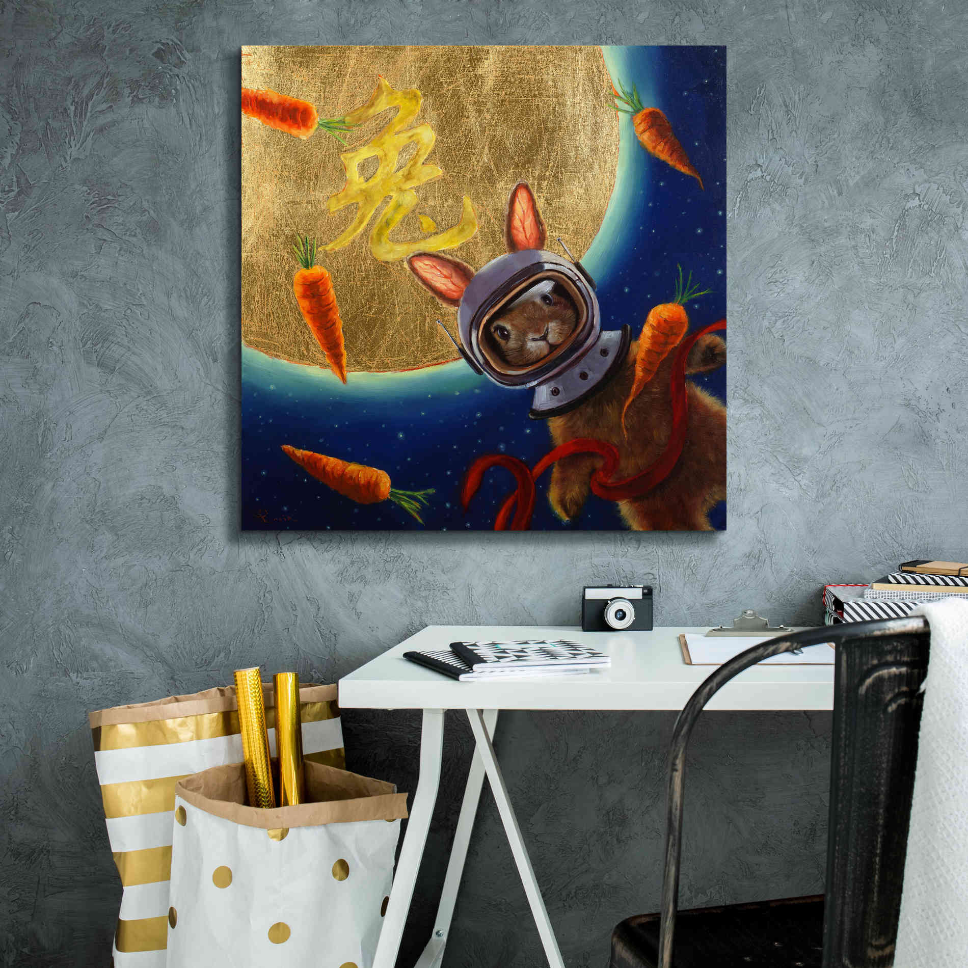 'Journey to the Moon' by Lucia Heffernan, Canvas Wall Art,26x26