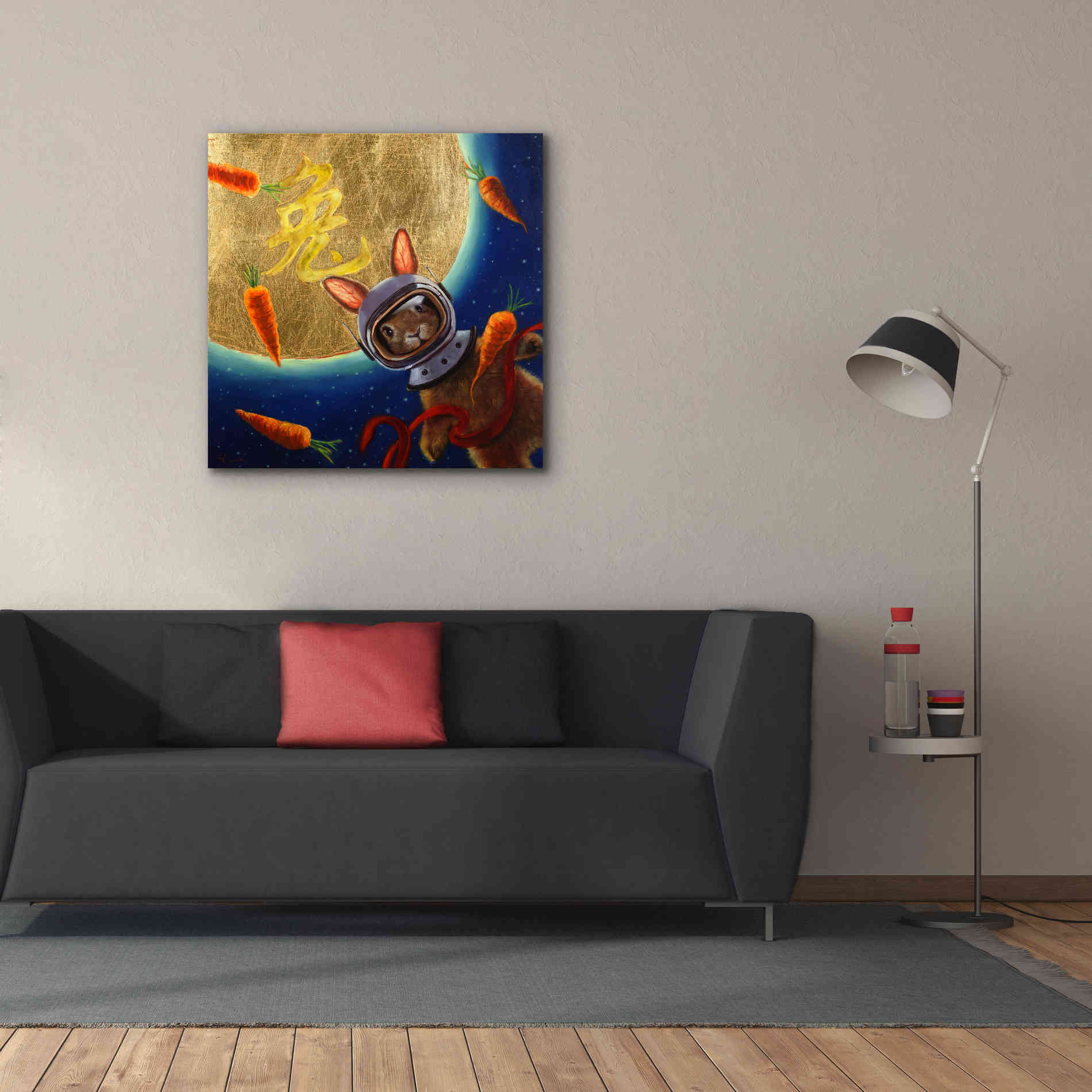 'Journey to the Moon' by Lucia Heffernan, Canvas Wall Art,37x37