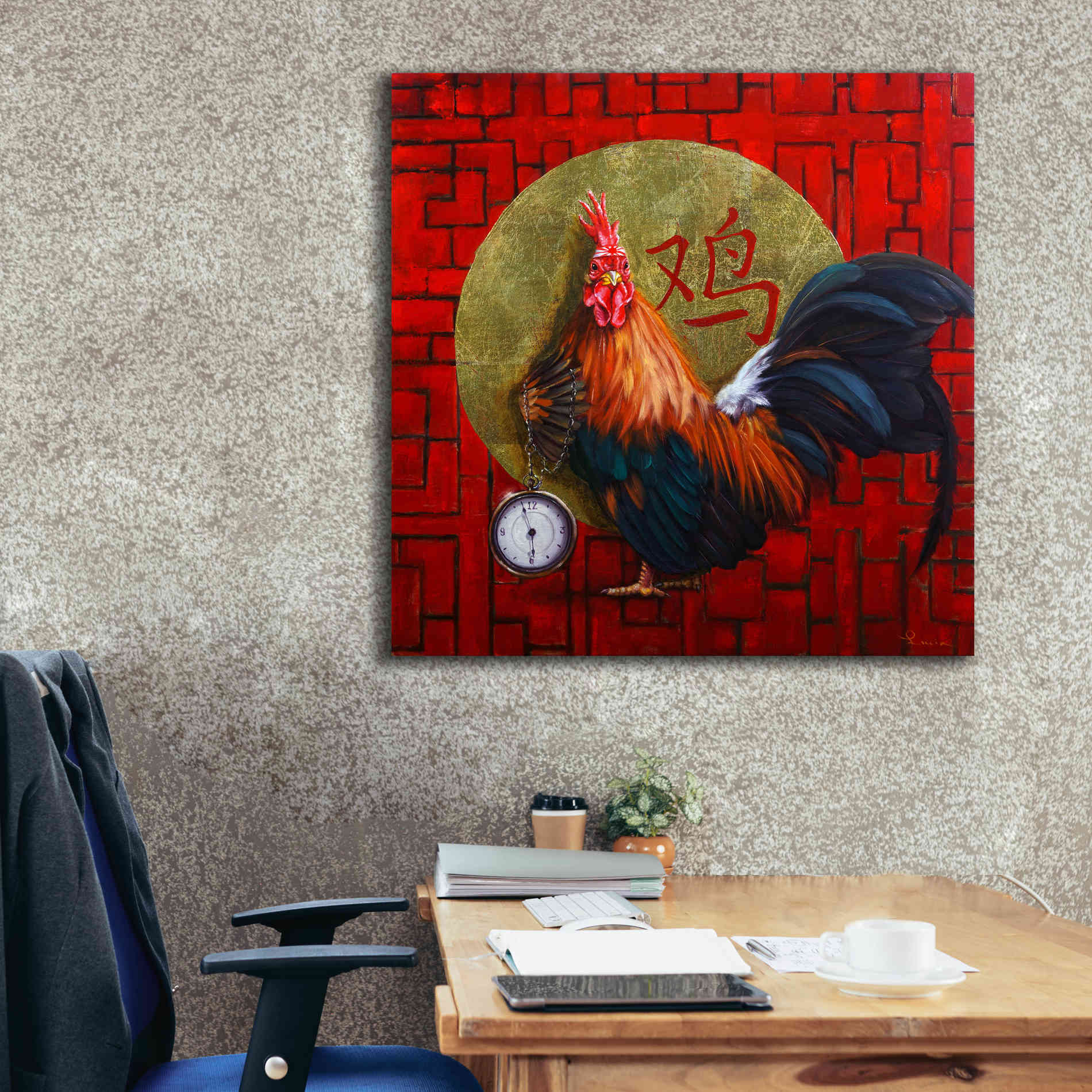 'Keeper of Time' by Lucia Heffernan, Canvas Wall Art,37x37