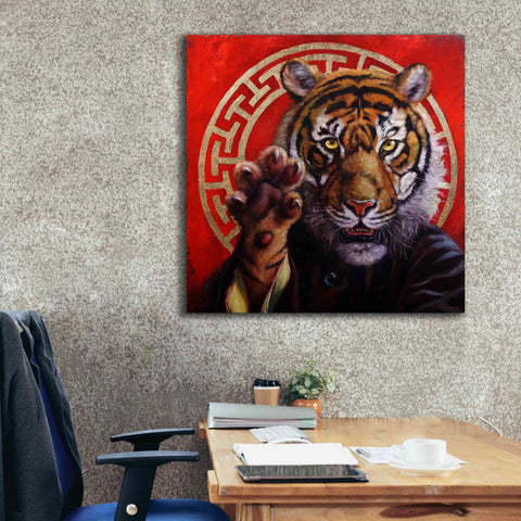Image of 'Legend of Tiger Claw' by Lucia Heffernan, Canvas Wall Art,37x37