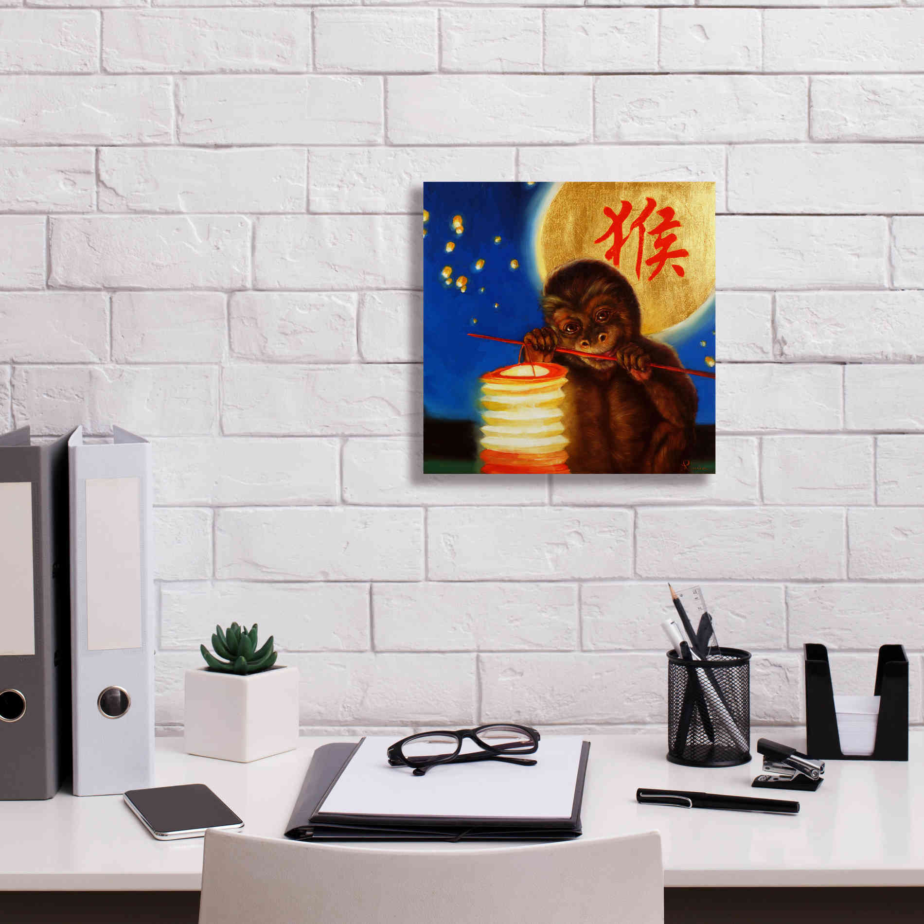 'Monkeyshine' by Lucia Heffernan, Canvas Wall Art,12x12