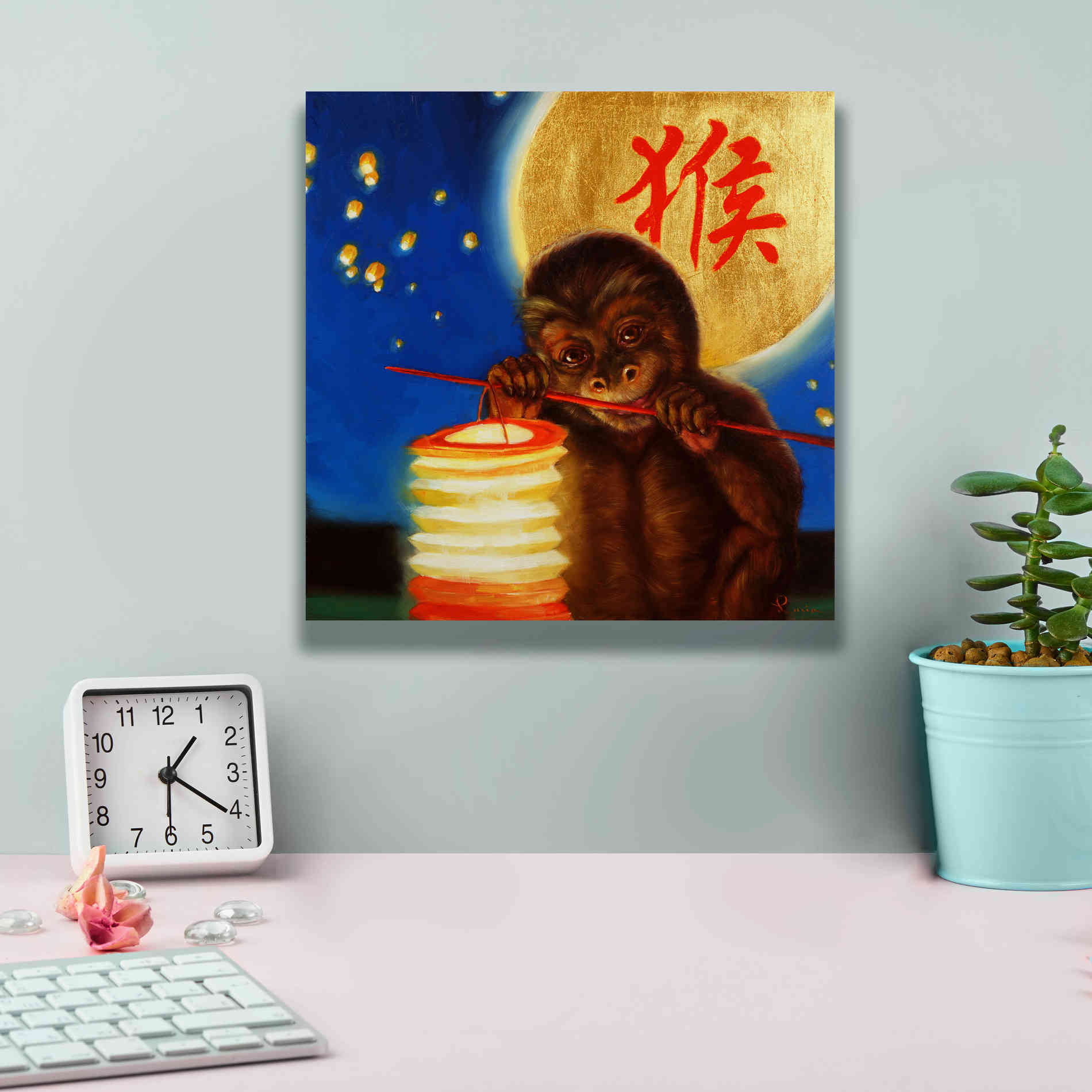 'Monkeyshine' by Lucia Heffernan, Canvas Wall Art,12x12