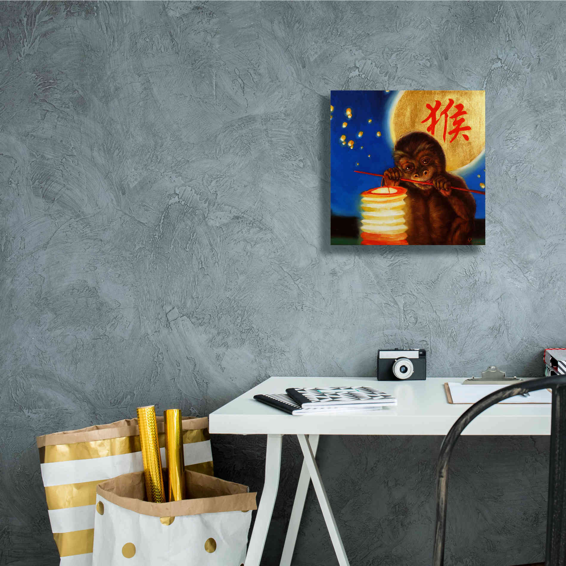 'Monkeyshine' by Lucia Heffernan, Canvas Wall Art,12x12