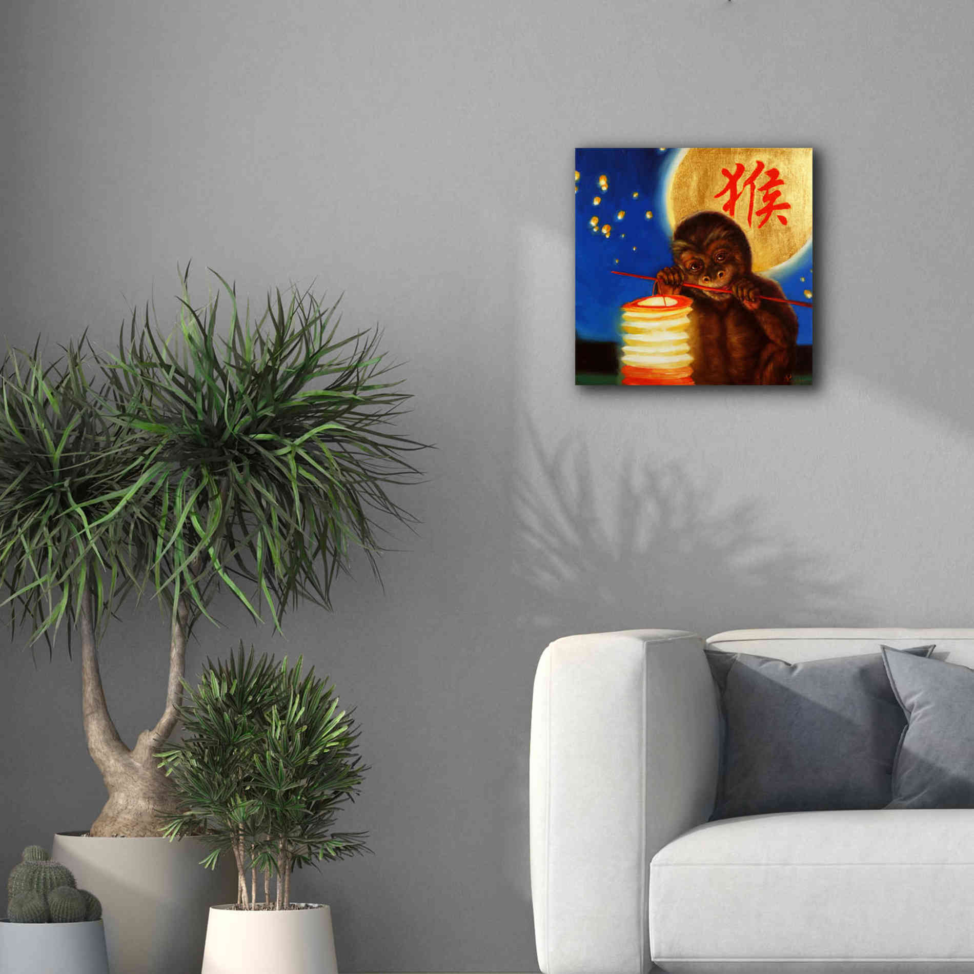 'Monkeyshine' by Lucia Heffernan, Canvas Wall Art,18x18