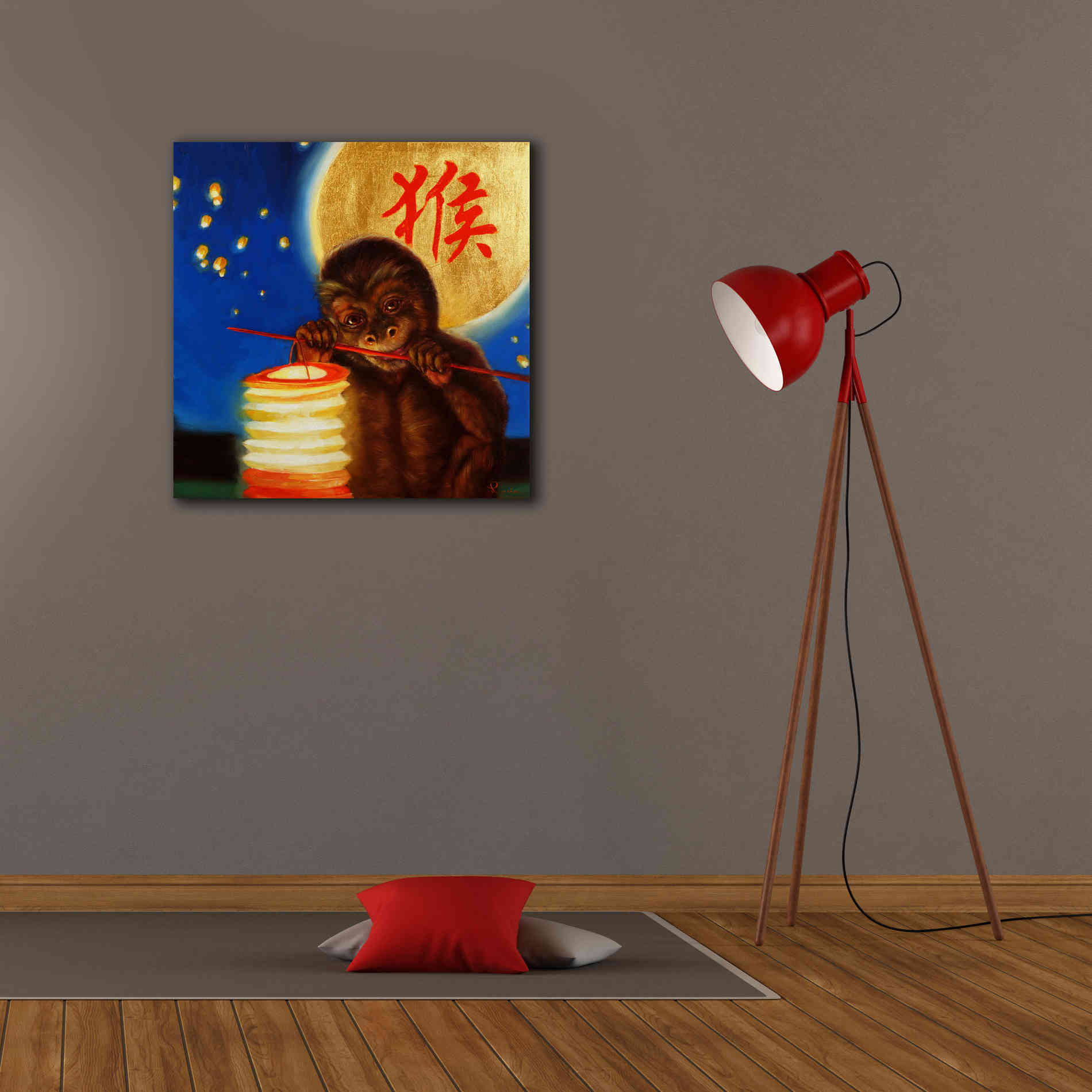 'Monkeyshine' by Lucia Heffernan, Canvas Wall Art,26x26