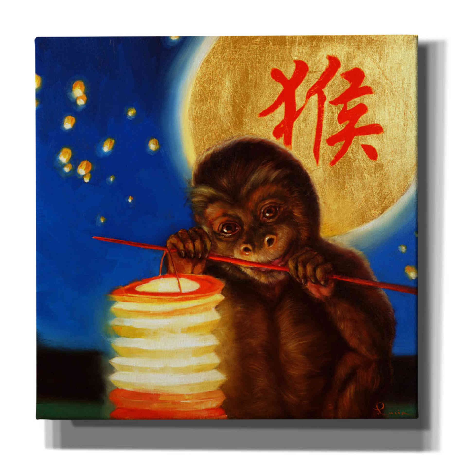 'Monkeyshine' by Lucia Heffernan, Canvas Wall Art