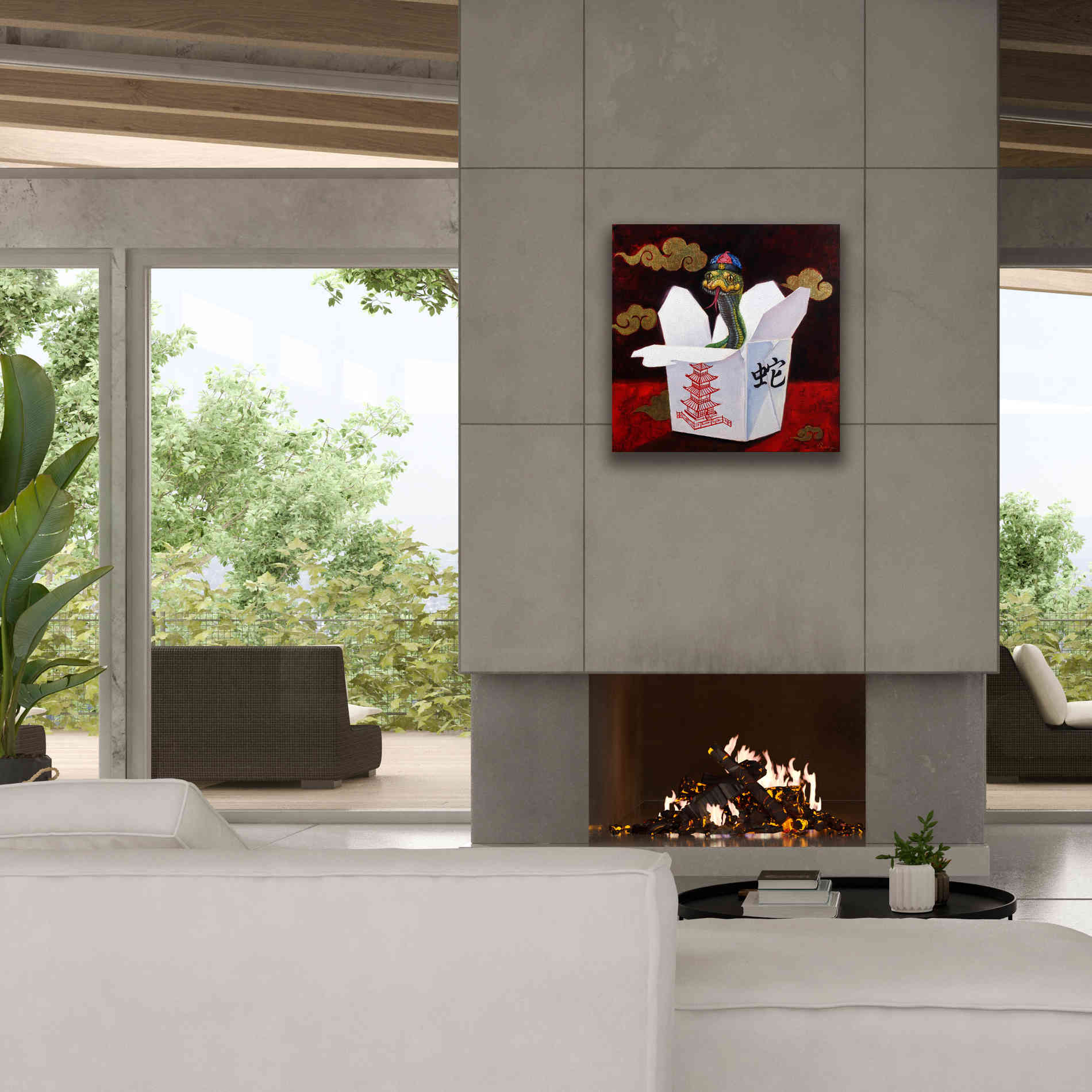 'Takeout with a Twist' by Lucia Heffernan, Canvas Wall Art,26x26