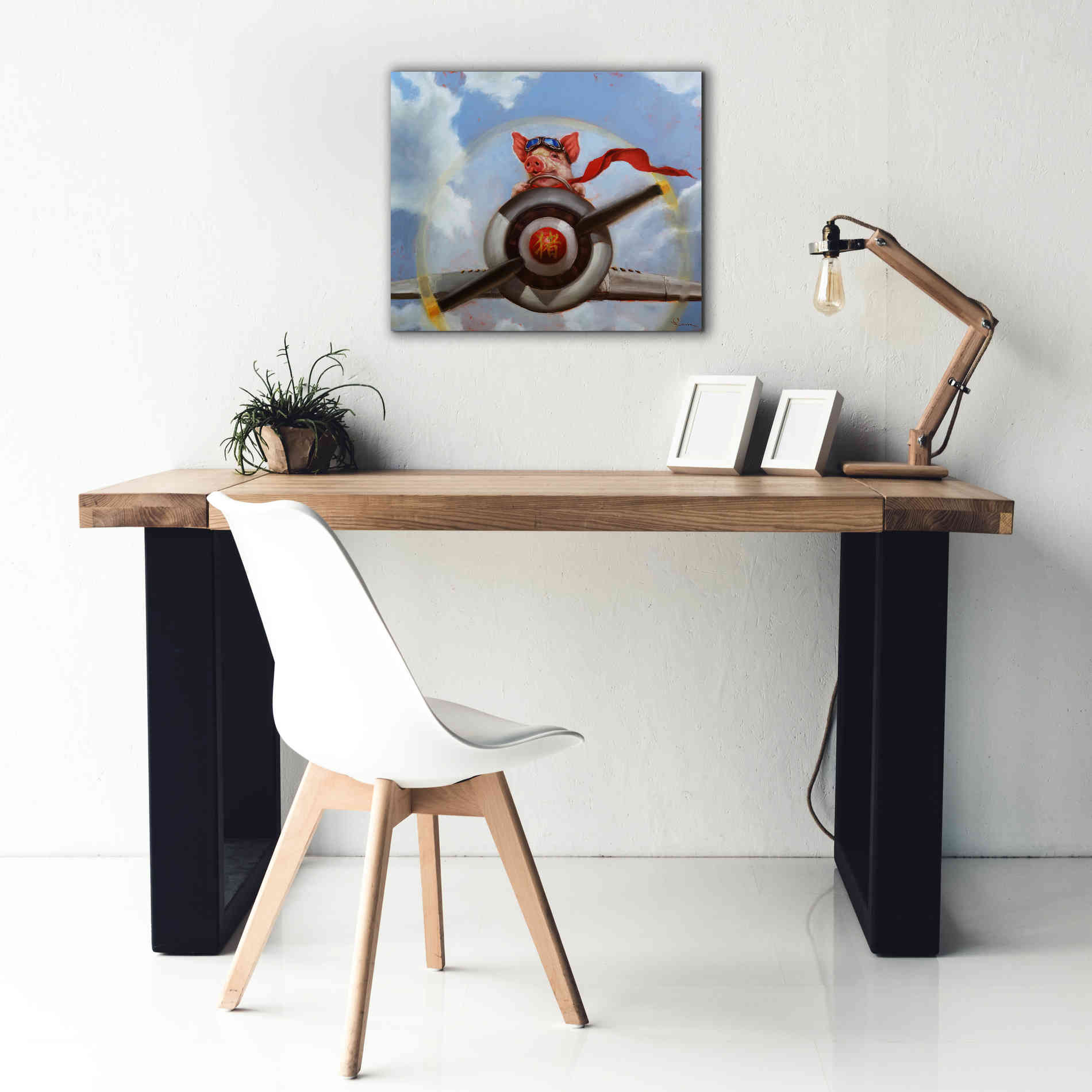 'When Pigs Fly' by Lucia Heffernan, Canvas Wall Art,24x20