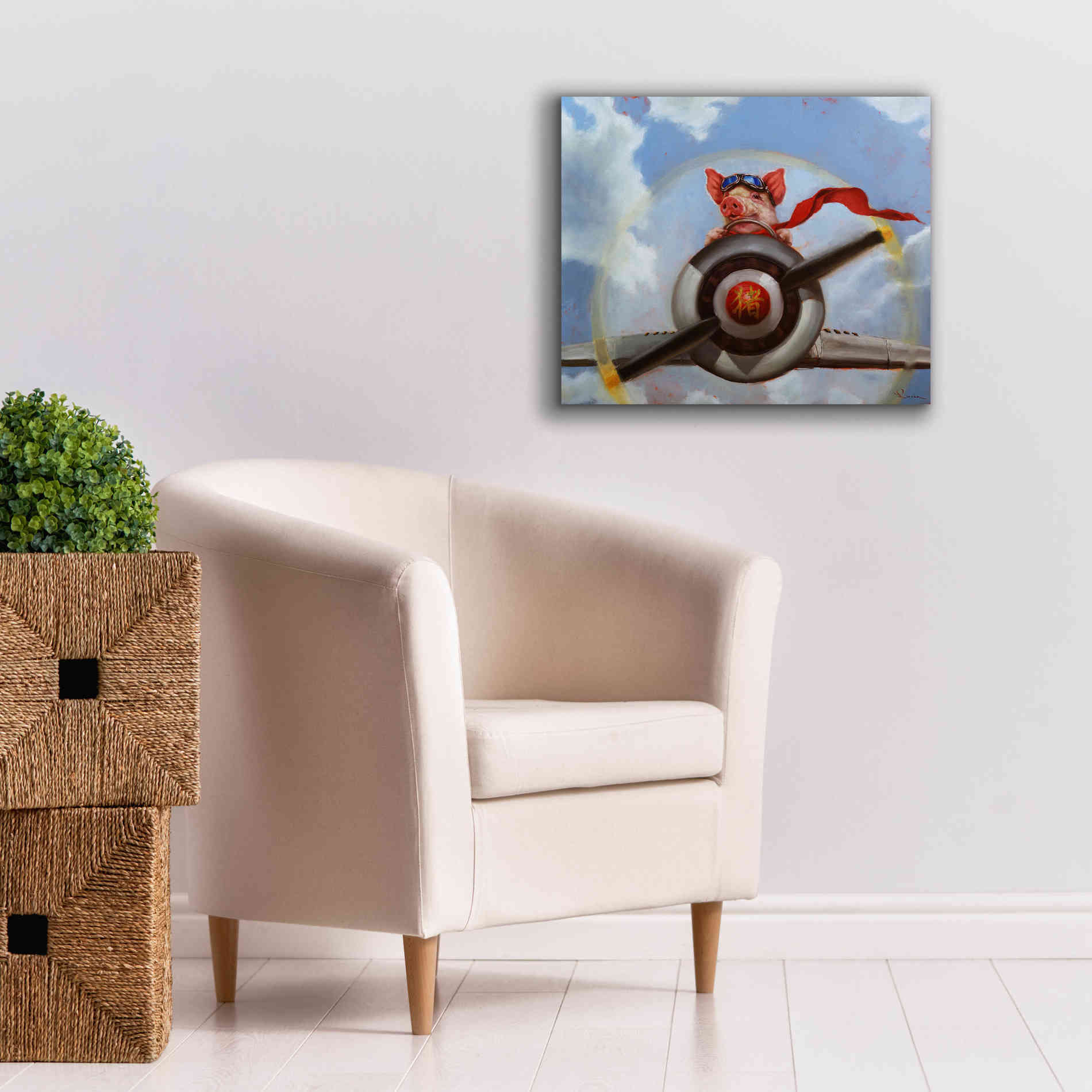 'When Pigs Fly' by Lucia Heffernan, Canvas Wall Art,24x20