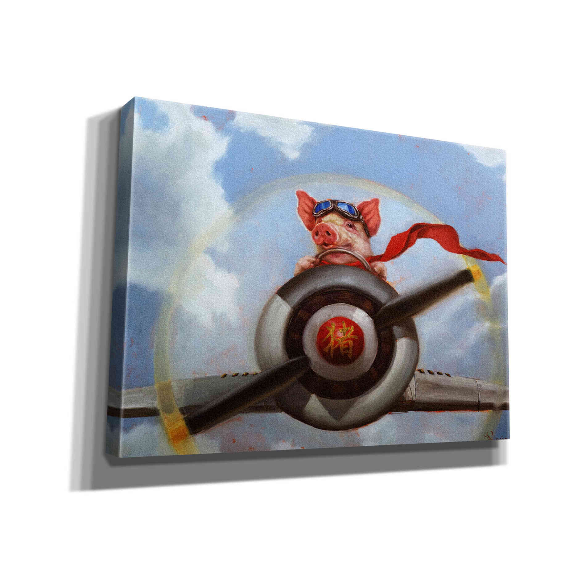 'When Pigs Fly' by Lucia Heffernan, Canvas Wall Art