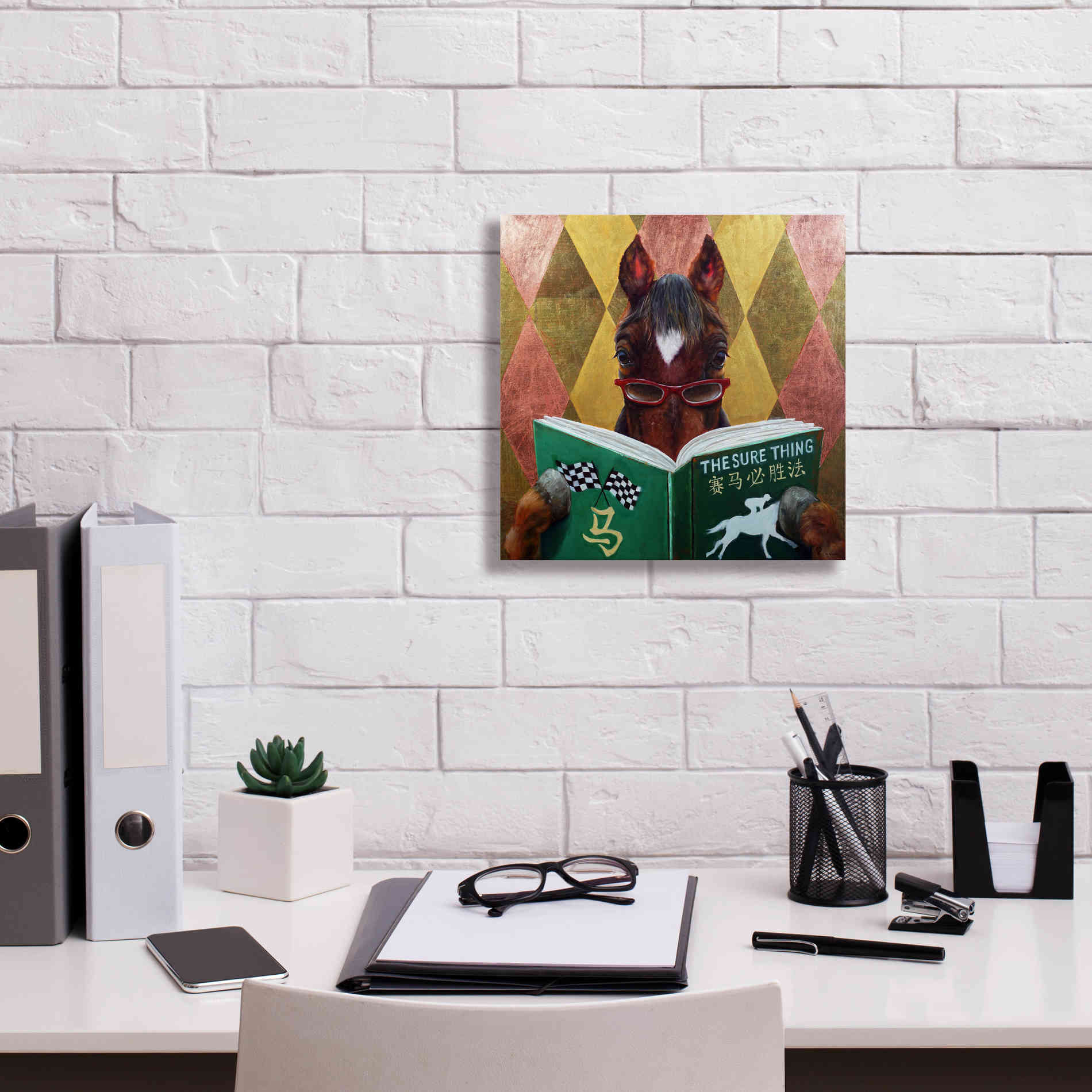 'Wise Bet' by Lucia Heffernan, Canvas Wall Art,12x12