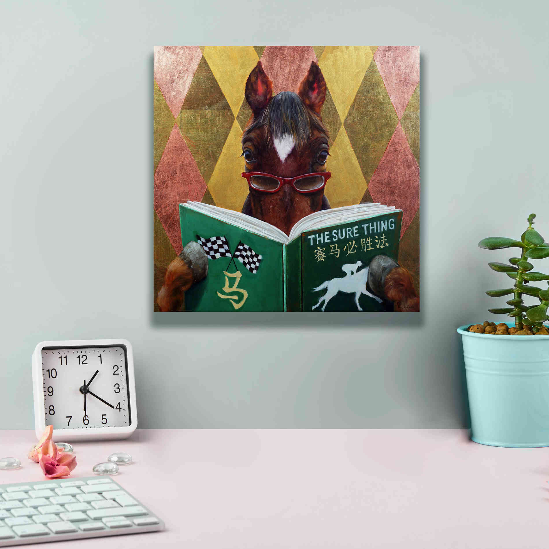 'Wise Bet' by Lucia Heffernan, Canvas Wall Art,12x12