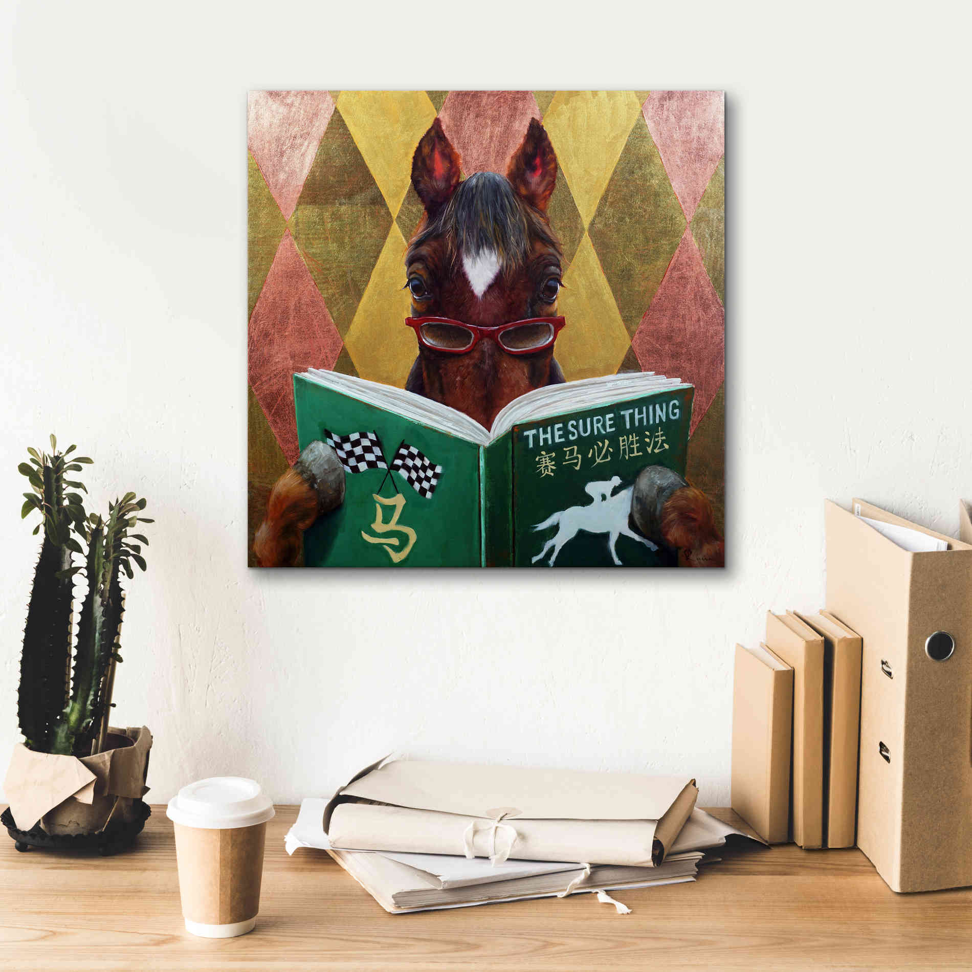 'Wise Bet' by Lucia Heffernan, Canvas Wall Art,18x18