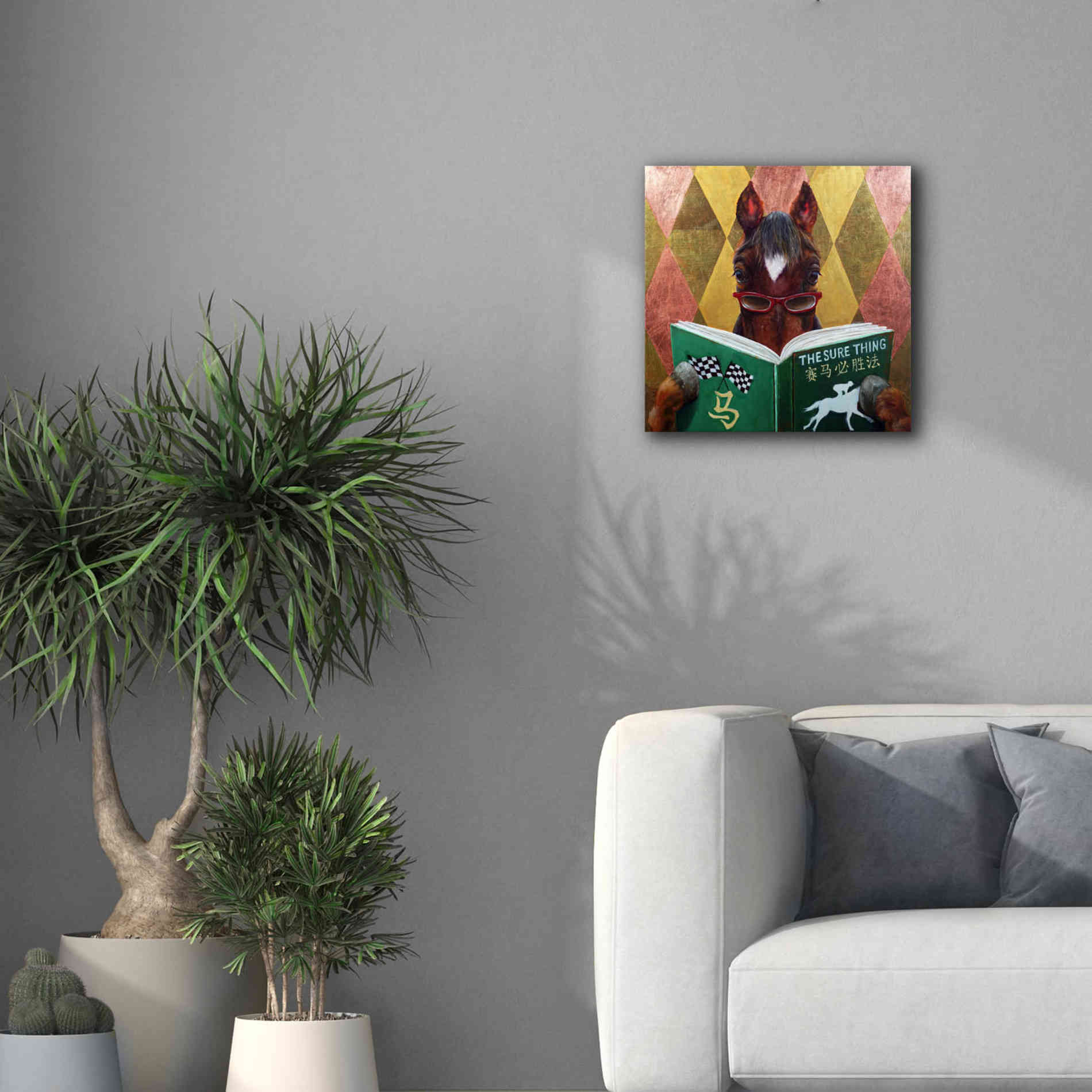 'Wise Bet' by Lucia Heffernan, Canvas Wall Art,18x18