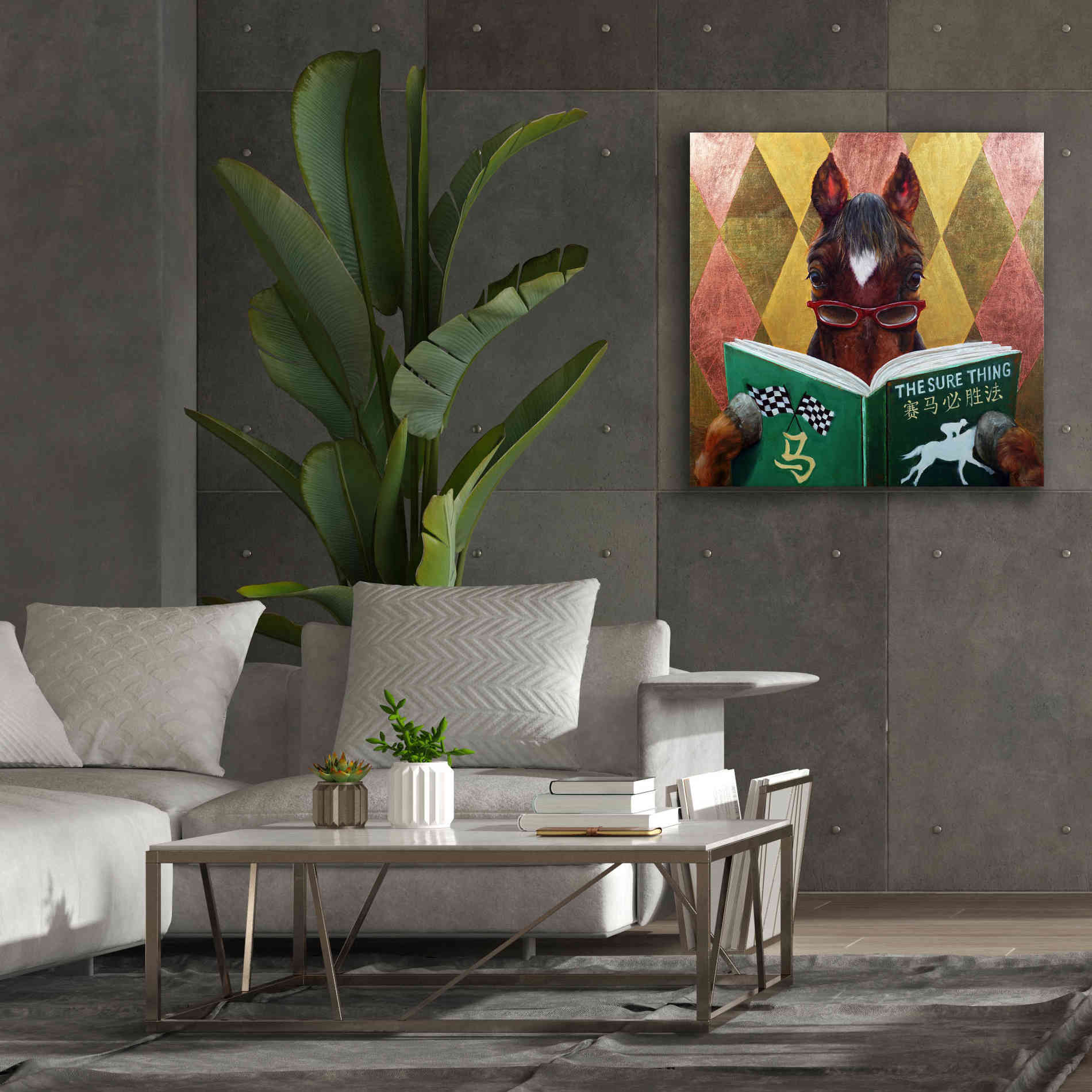 'Wise Bet' by Lucia Heffernan, Canvas Wall Art,37x37