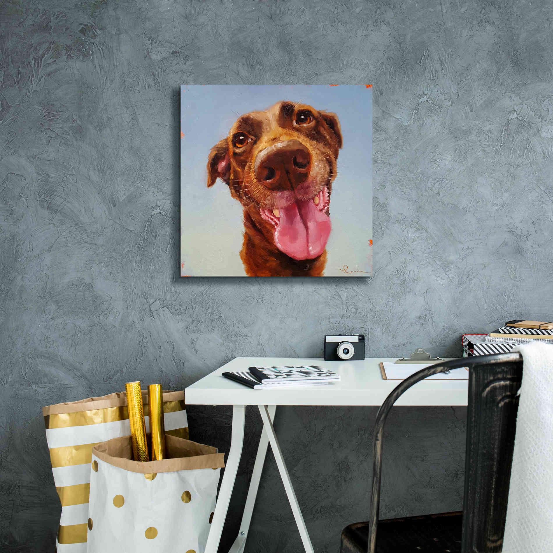 'Follow Your Nose 5' by Lucia Heffernan, Canvas Wall Art,18x18