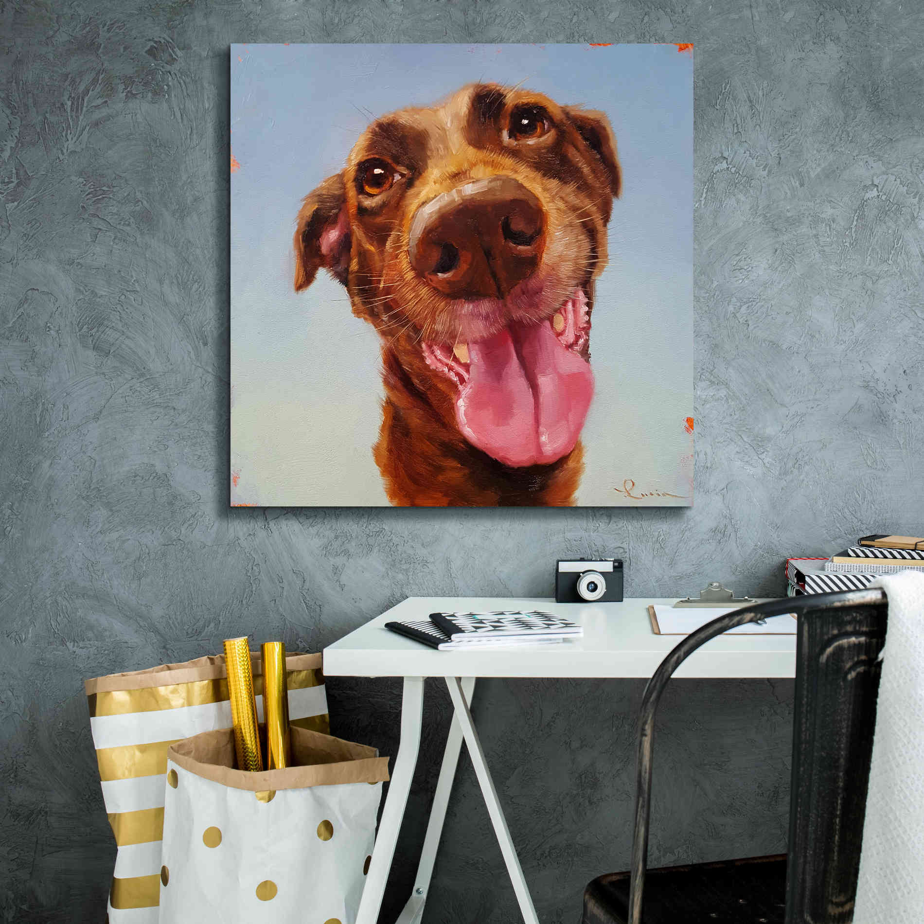 'Follow Your Nose 5' by Lucia Heffernan, Canvas Wall Art,26x26