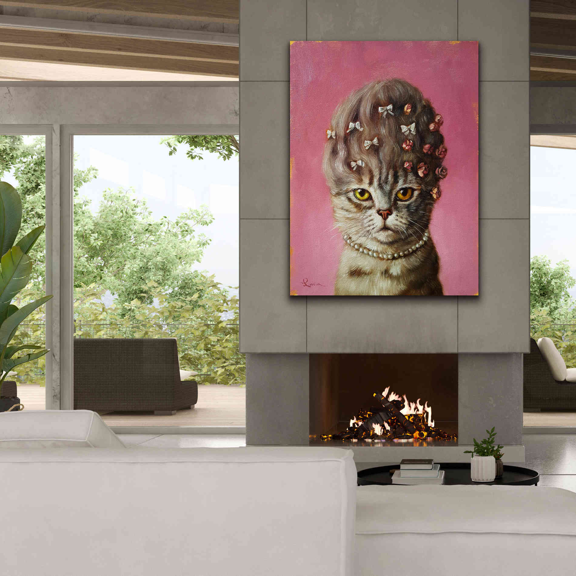 'Marie Catoinette' by Lucia Heffernan, Canvas Wall Art,40x54