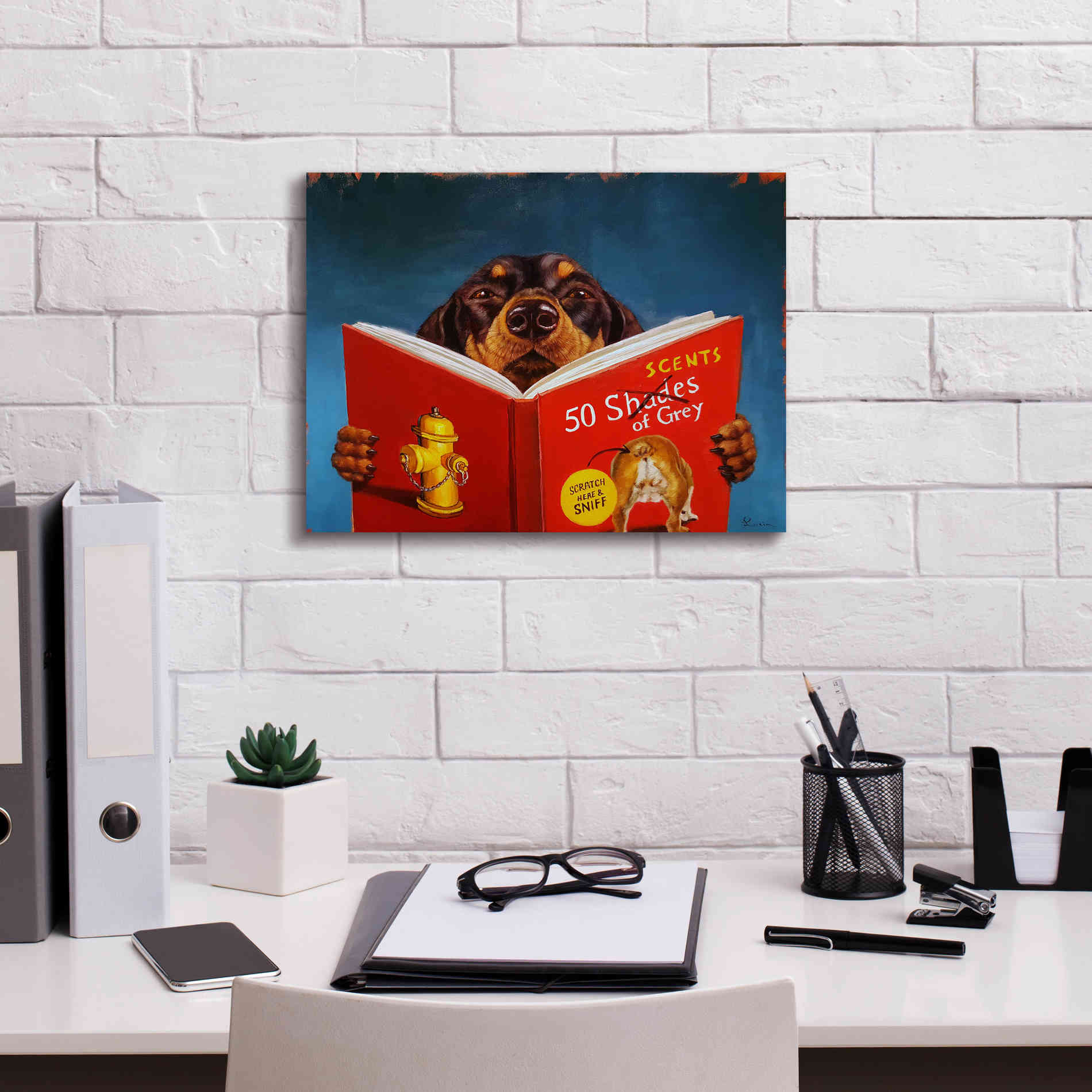 '50 Scents of Grey' by Lucia Heffernan, Canvas Wall Art,16x12