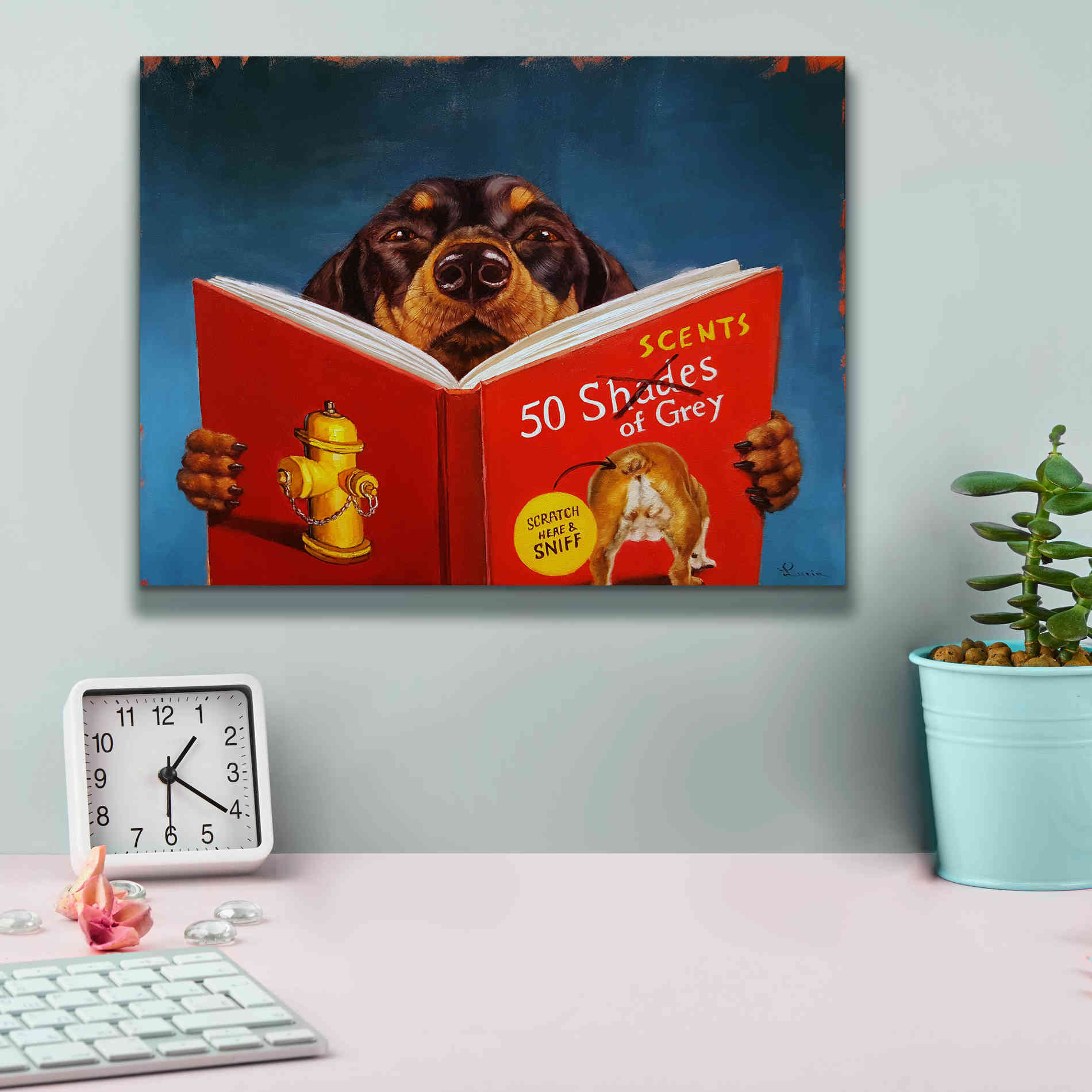 '50 Scents of Grey' by Lucia Heffernan, Canvas Wall Art,16x12