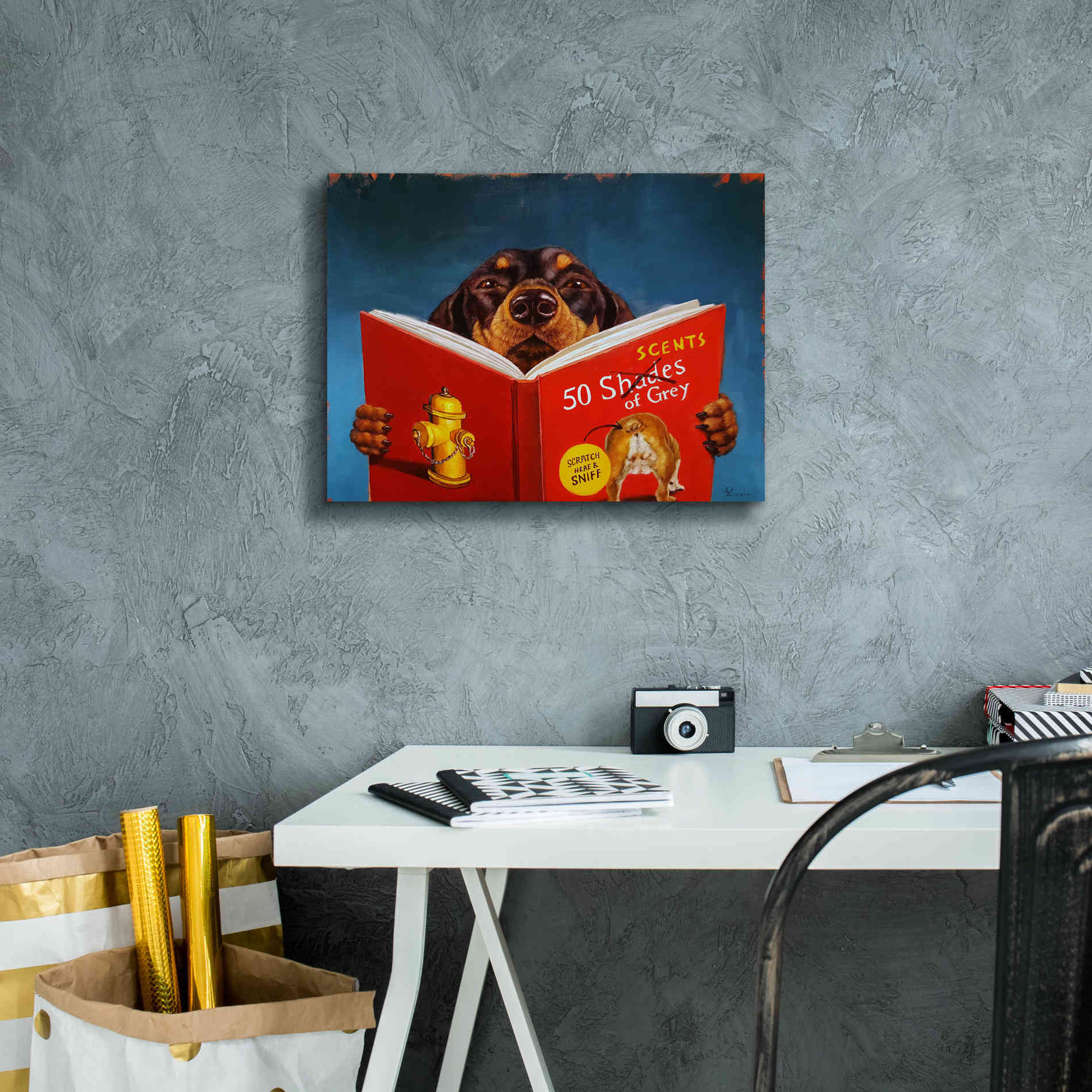 '50 Scents of Grey' by Lucia Heffernan, Canvas Wall Art,16x12