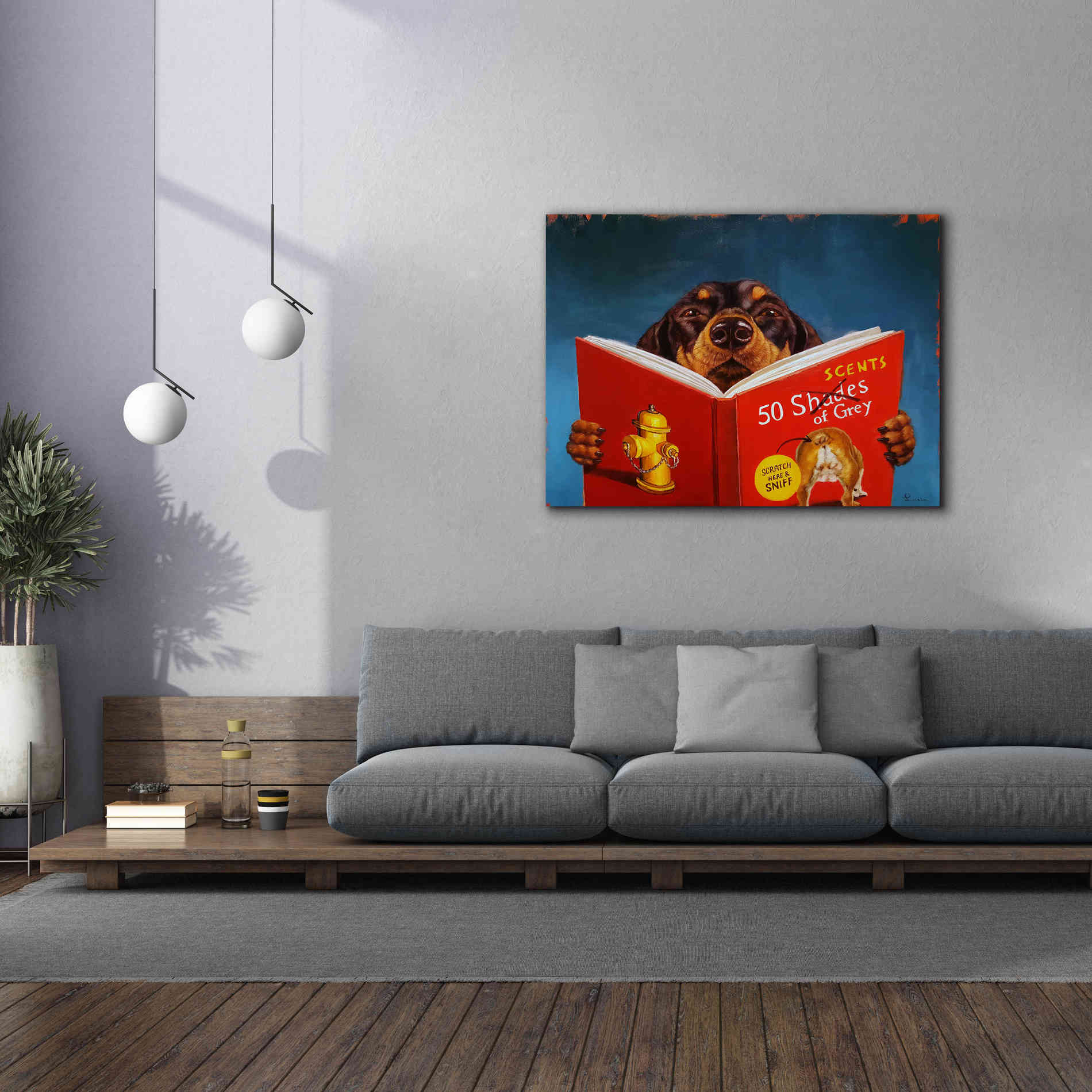 '50 Scents of Grey' by Lucia Heffernan, Canvas Wall Art,54x40