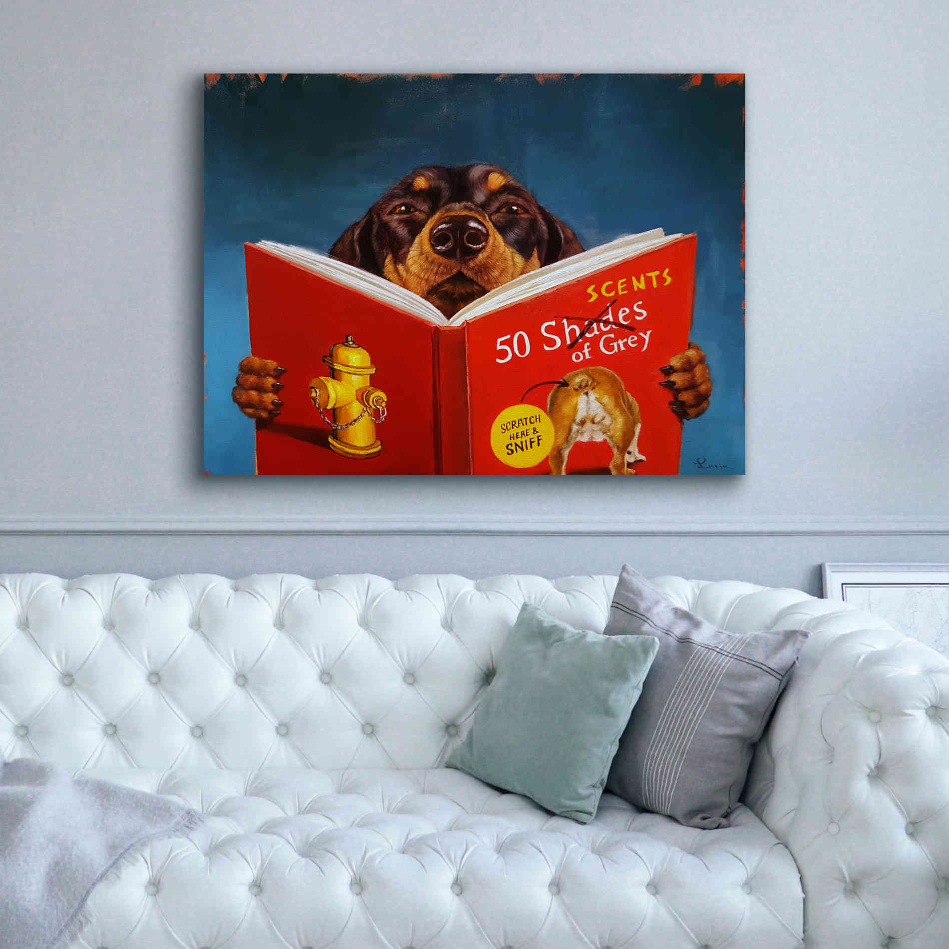 '50 Scents of Grey' by Lucia Heffernan, Canvas Wall Art,54x40