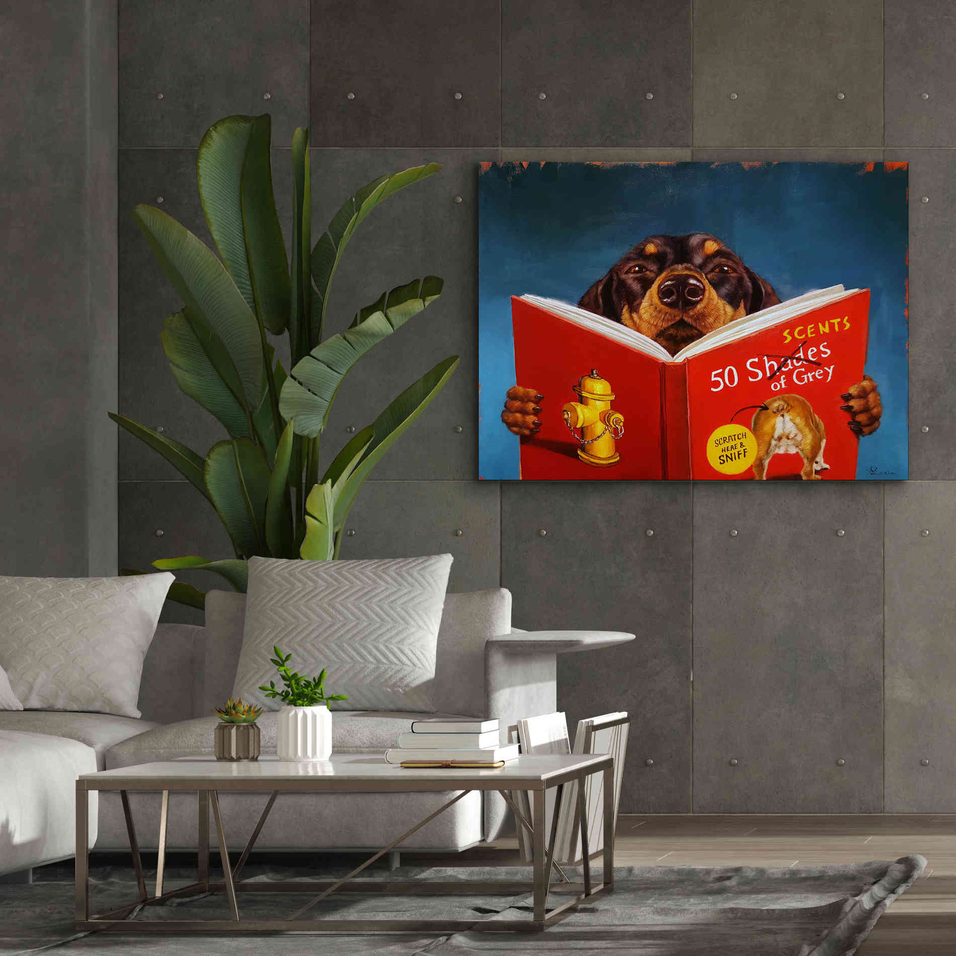 '50 Scents of Grey' by Lucia Heffernan, Canvas Wall Art,54x40