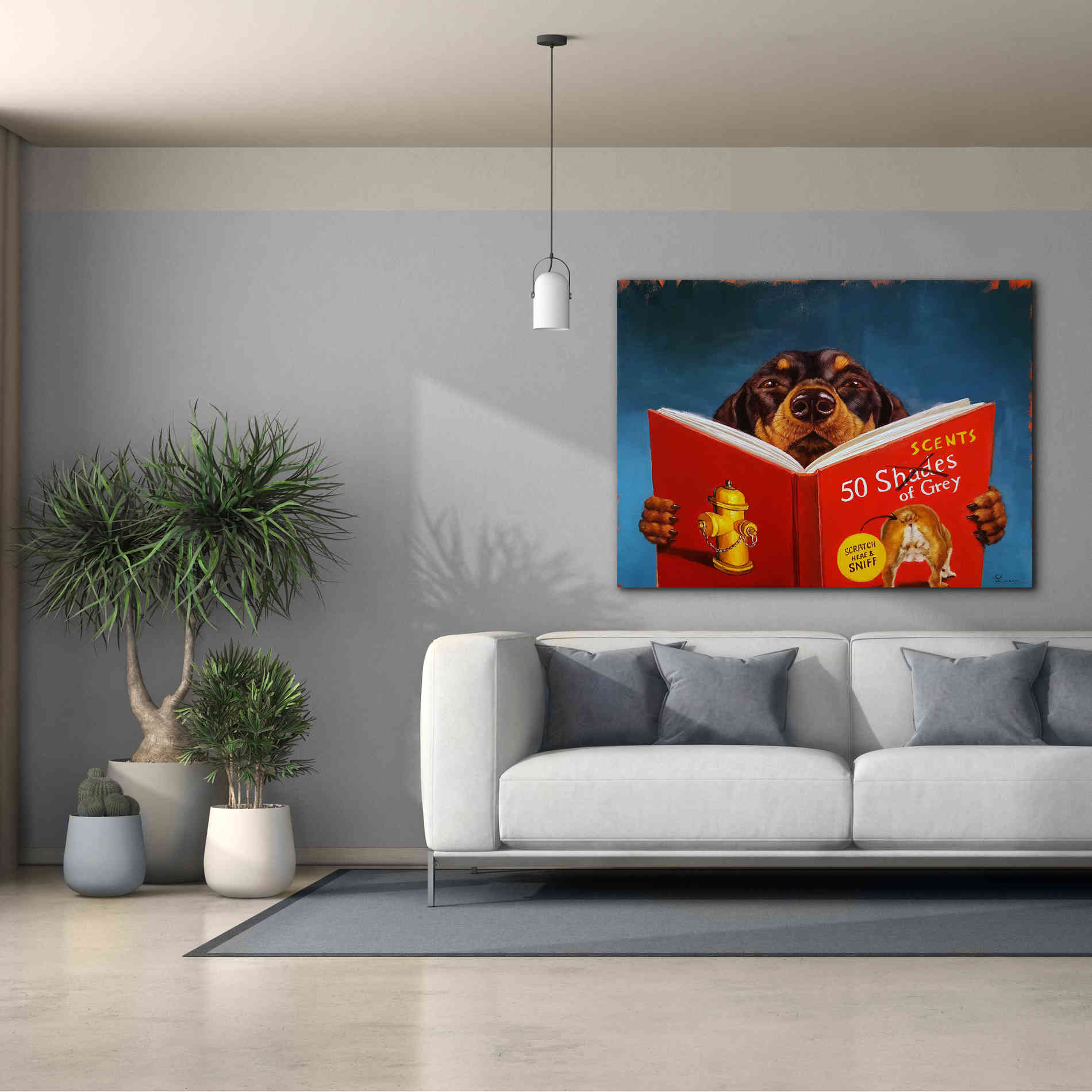 '50 Scents of Grey' by Lucia Heffernan, Canvas Wall Art,54x40