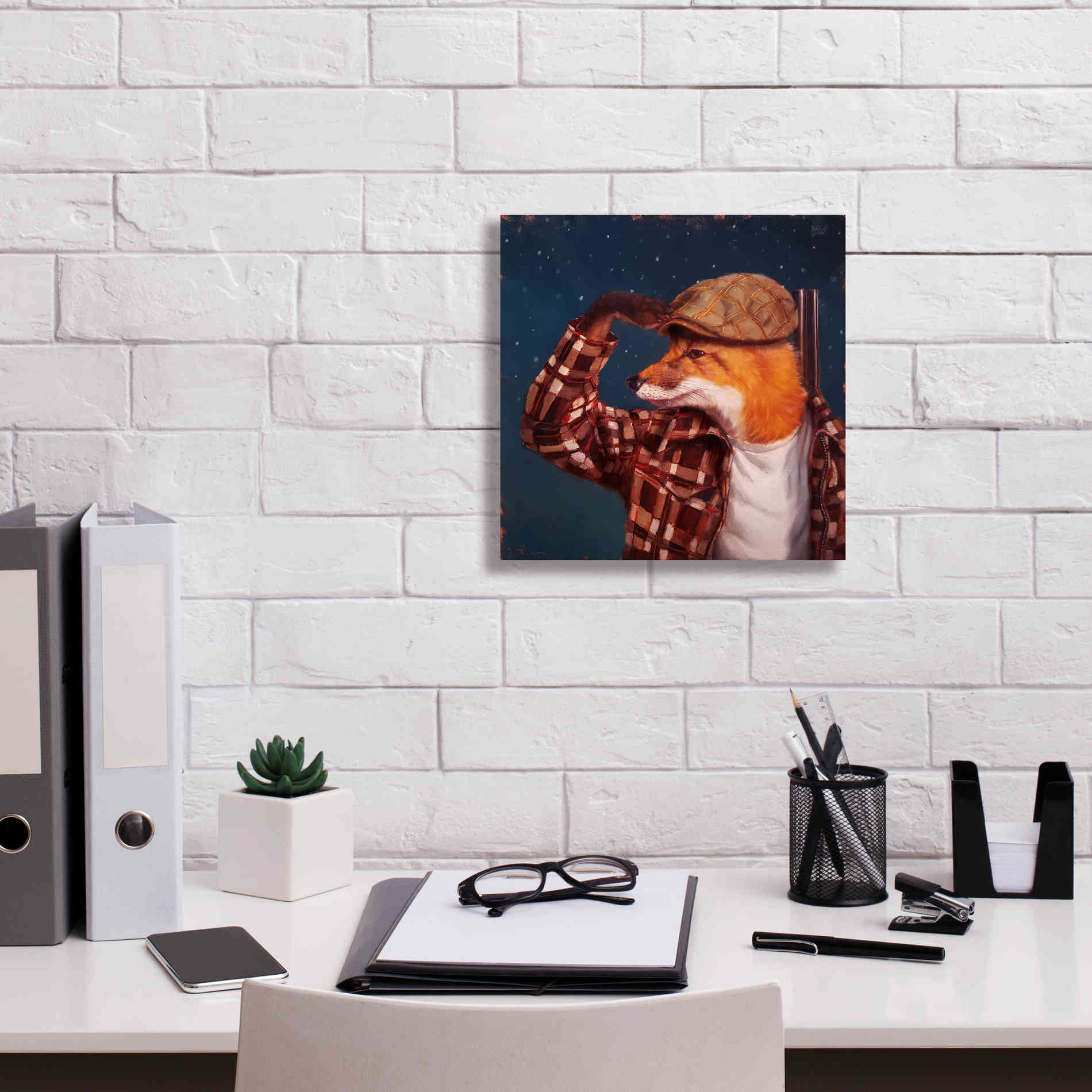 'Fox Hunt' by Lucia Heffernan, Canvas Wall Art,12x12