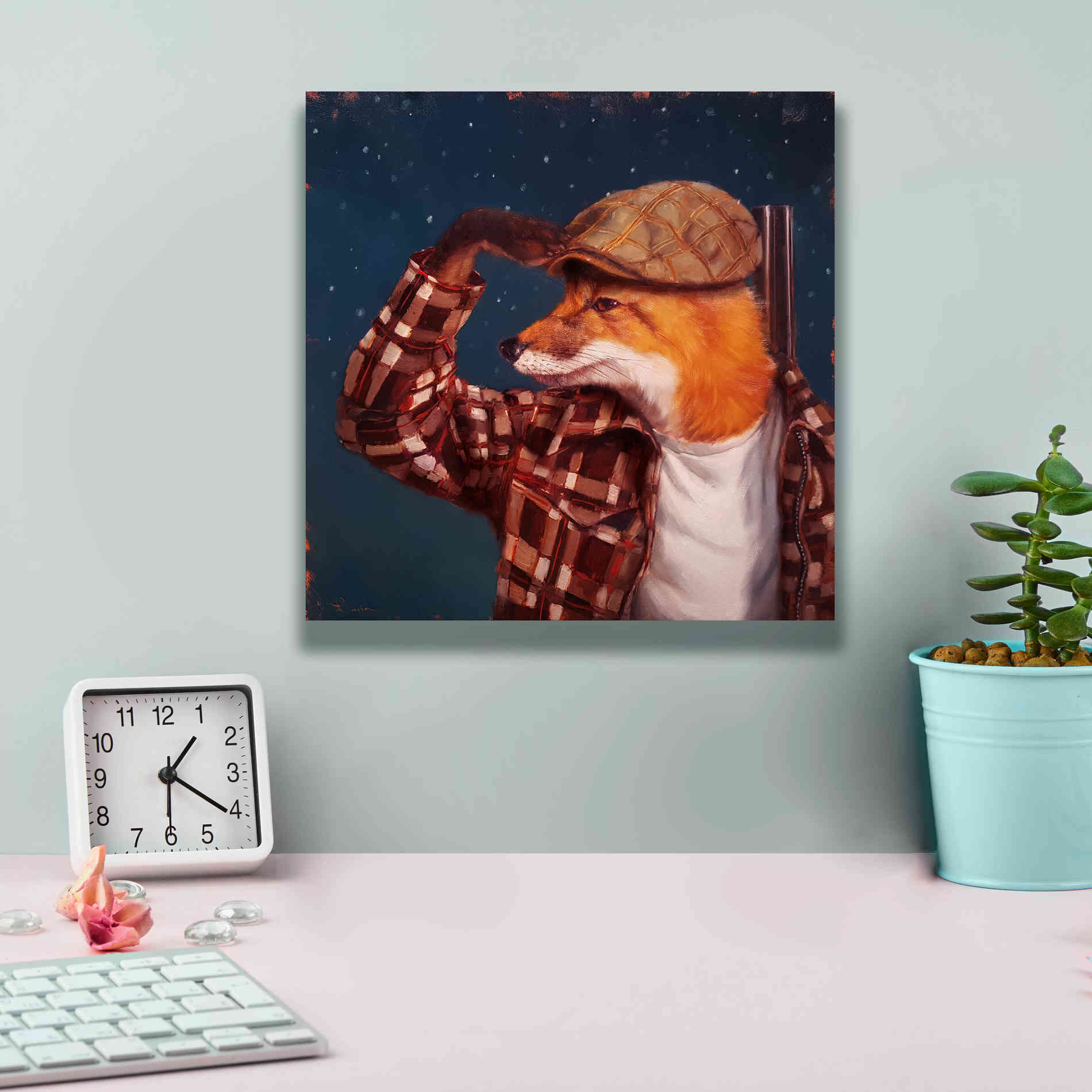 'Fox Hunt' by Lucia Heffernan, Canvas Wall Art,12x12