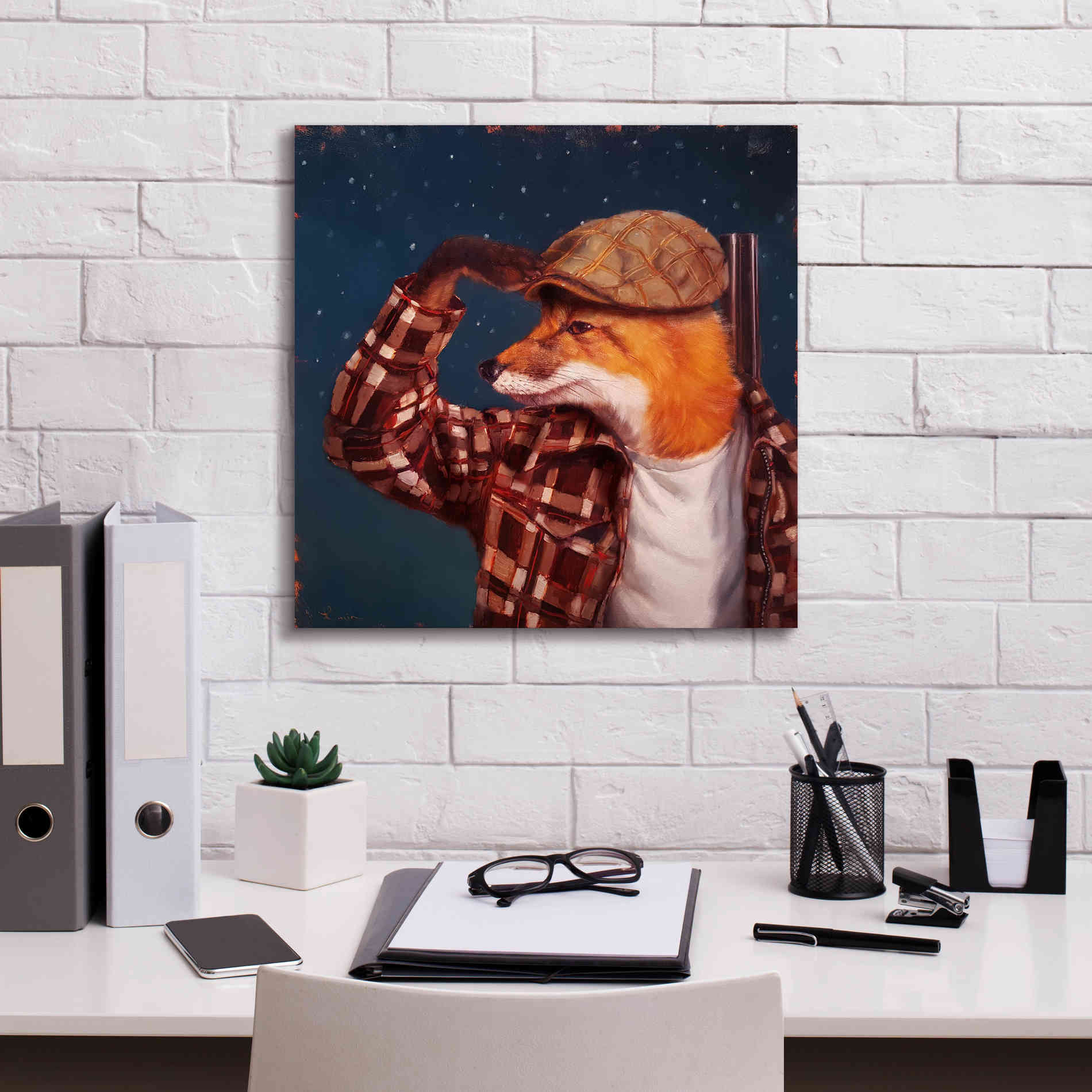 'Fox Hunt' by Lucia Heffernan, Canvas Wall Art,18x18